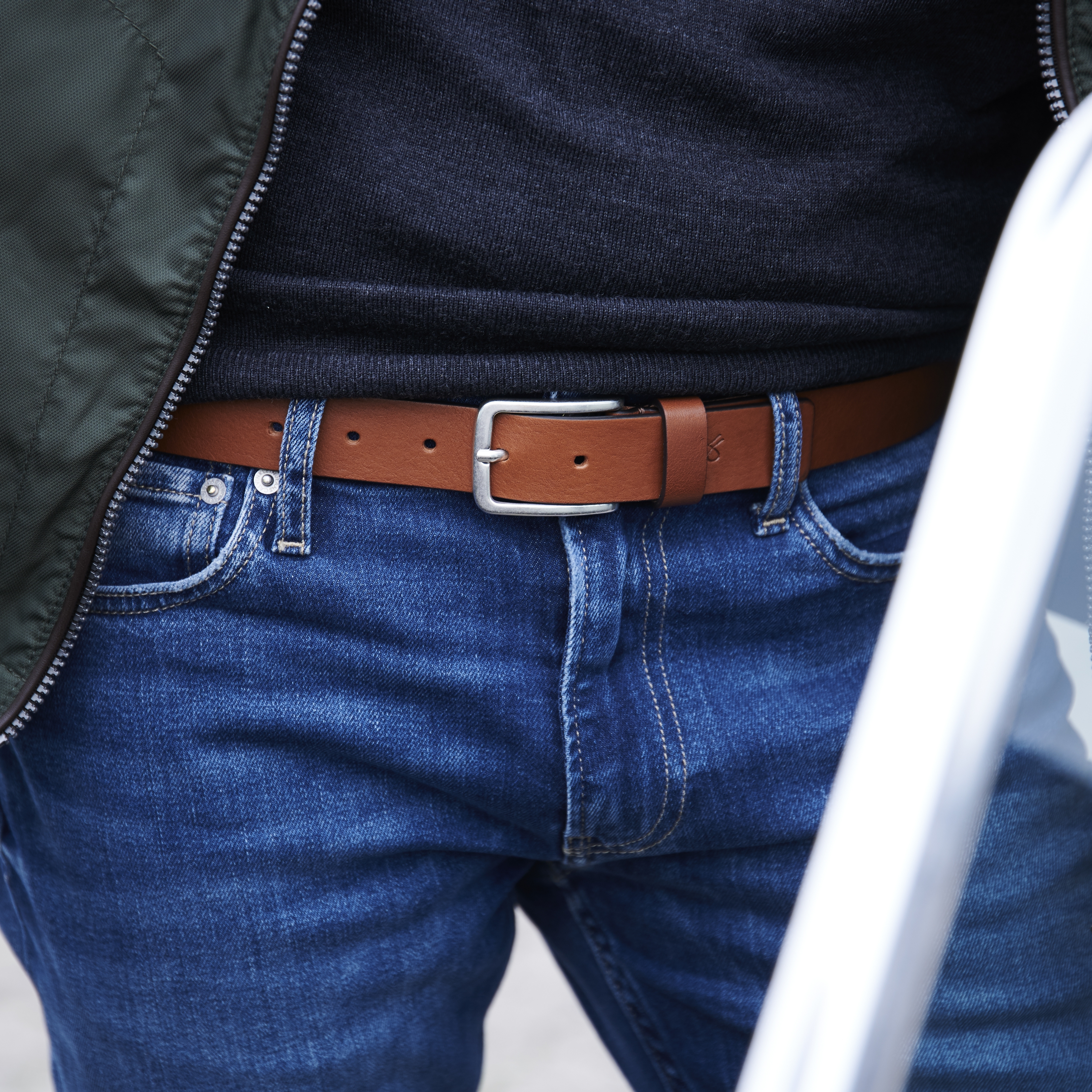 Frankot Cognac Italian Leather Belt  - 4