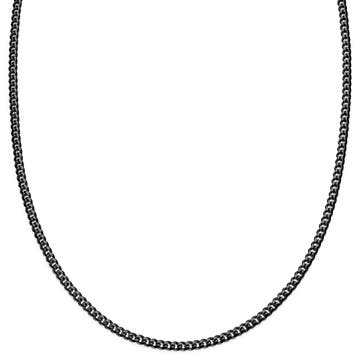 Collar de cadena negro de 3 mm 
