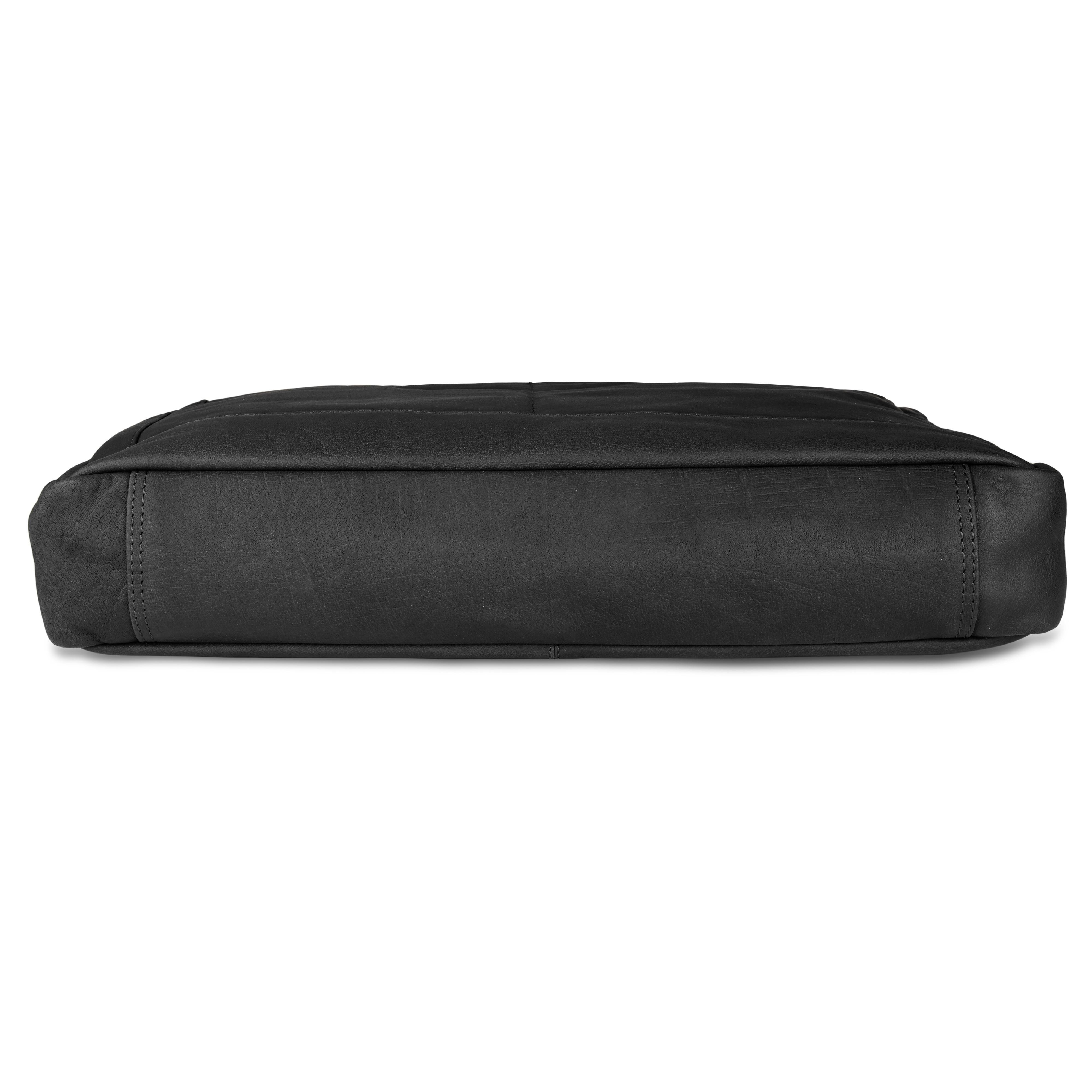 Oxford Classic Black Laptop Leather Bag - 5