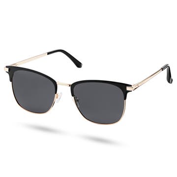 Златисто-черни поляризирани browline слънчеви очила