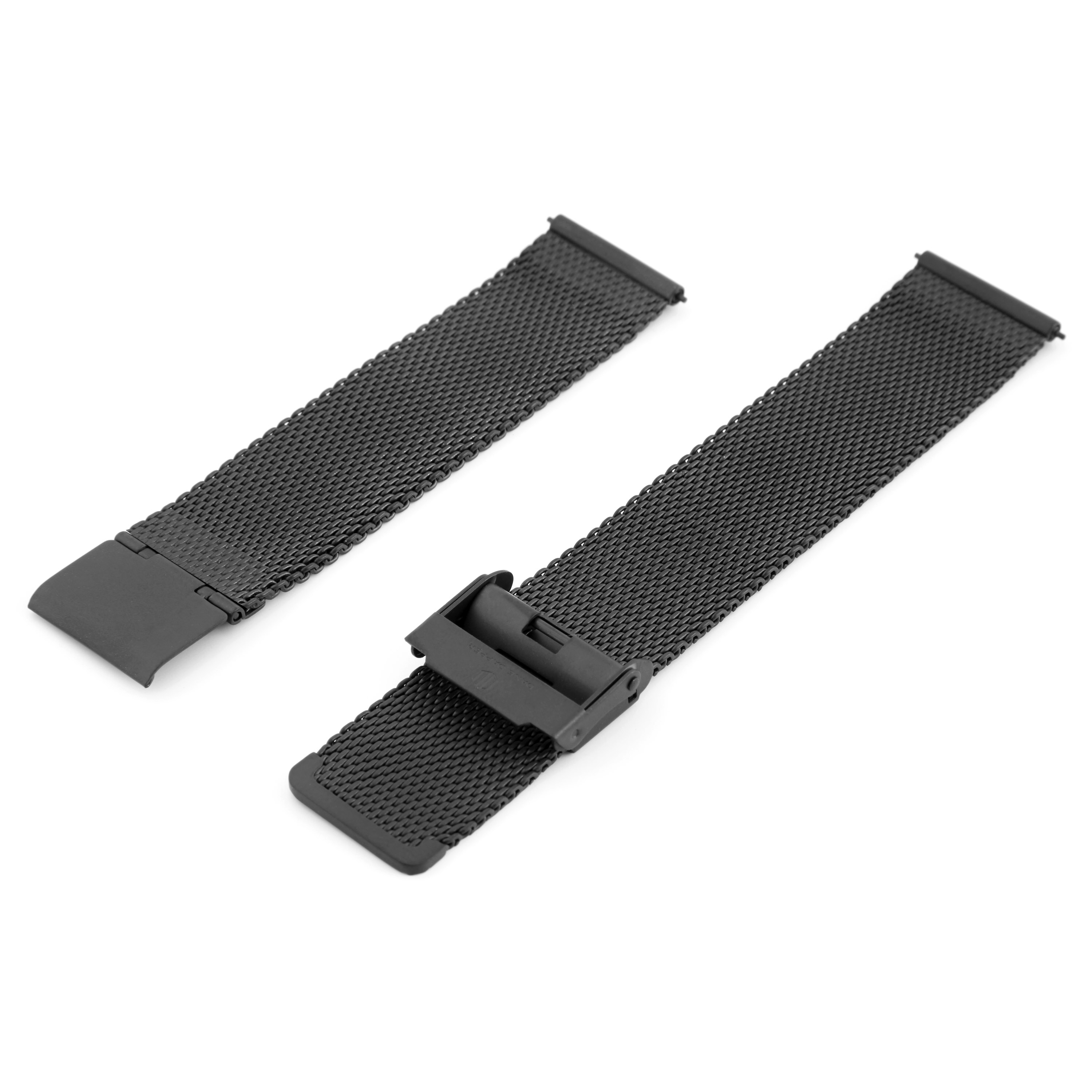 Black Metallic Chain Watch Strap - 2