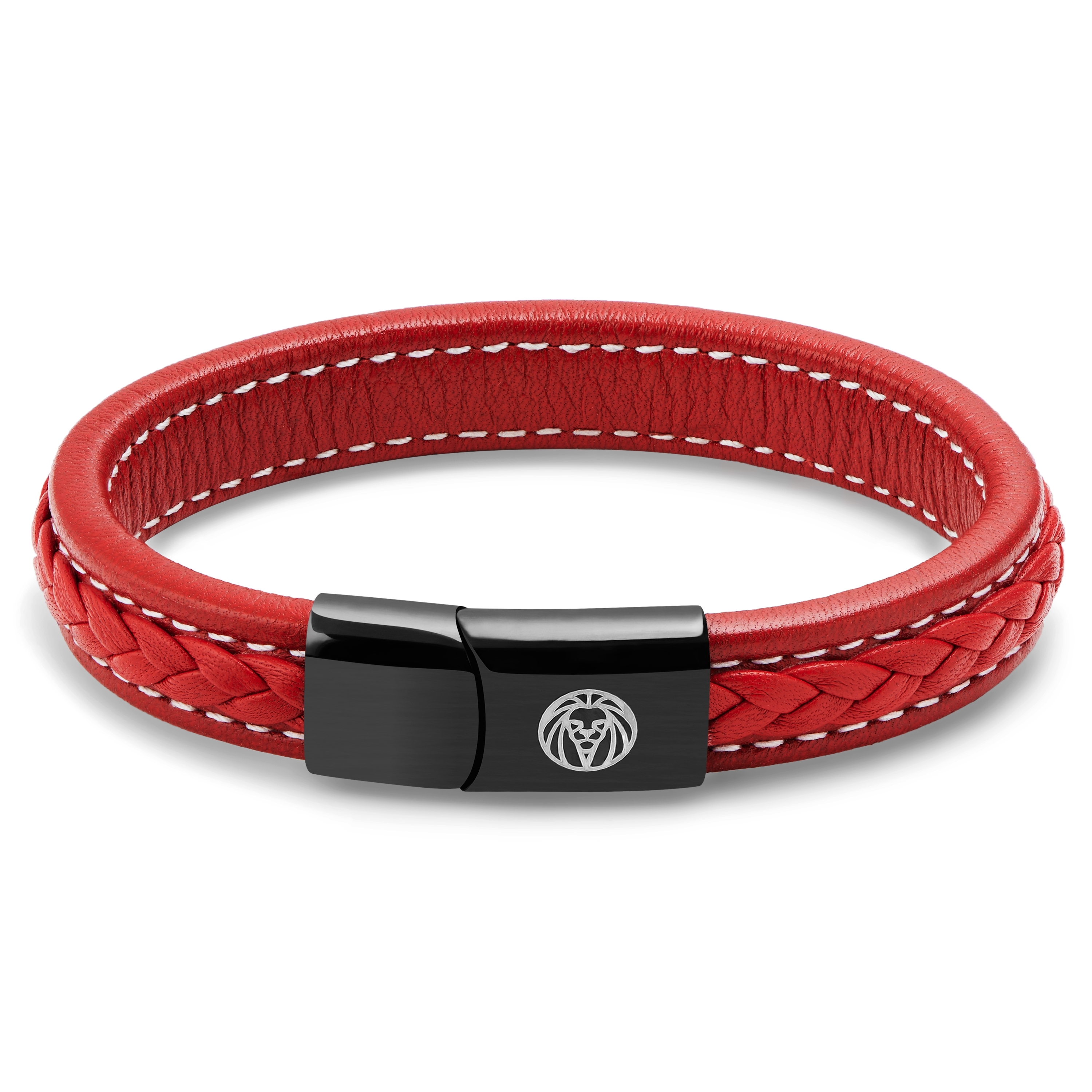 Red and black 2025 mens bracelet