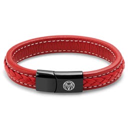 Red Retro Leather Bracelet