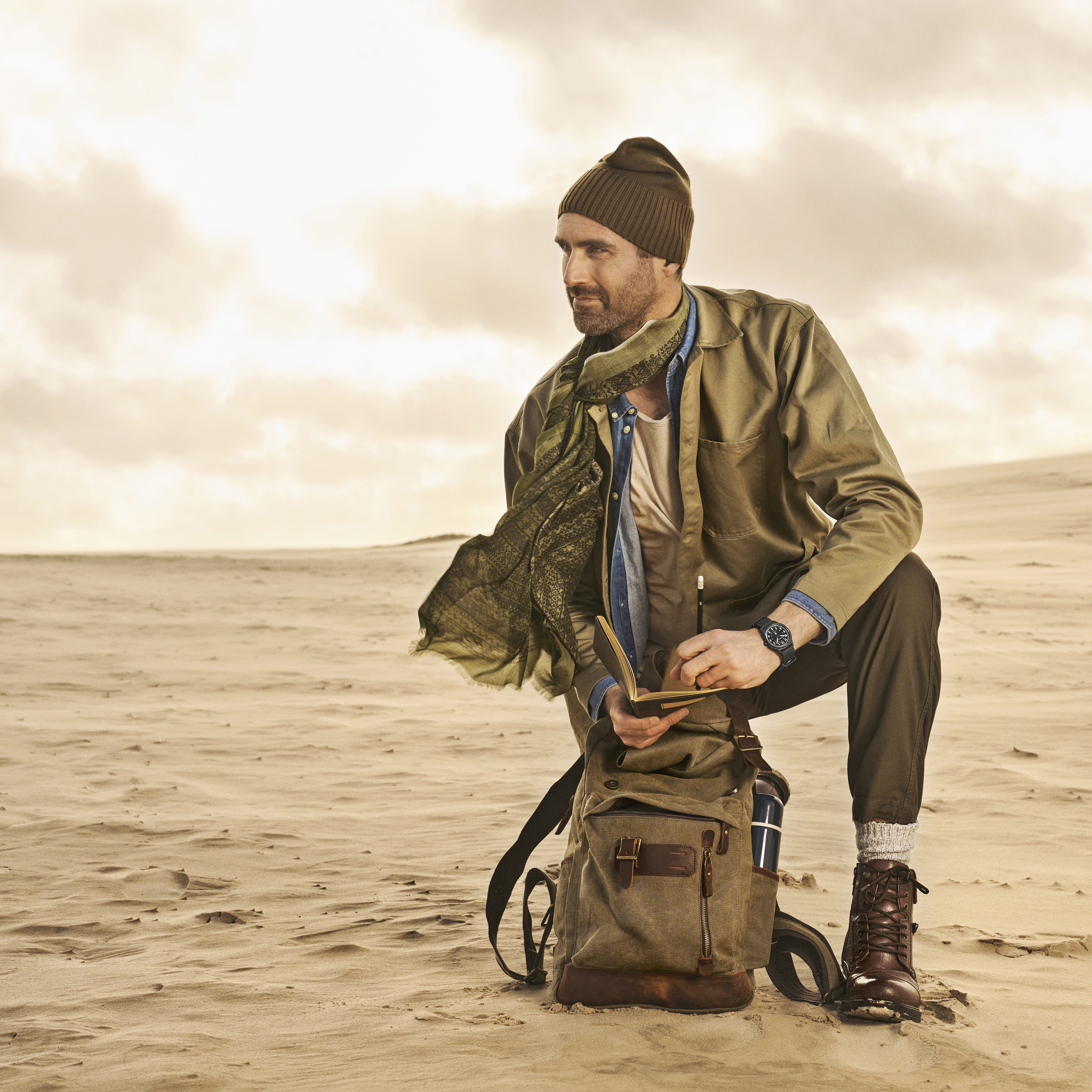 Scout | Montre militaire grise à bracelet NATO  - 4