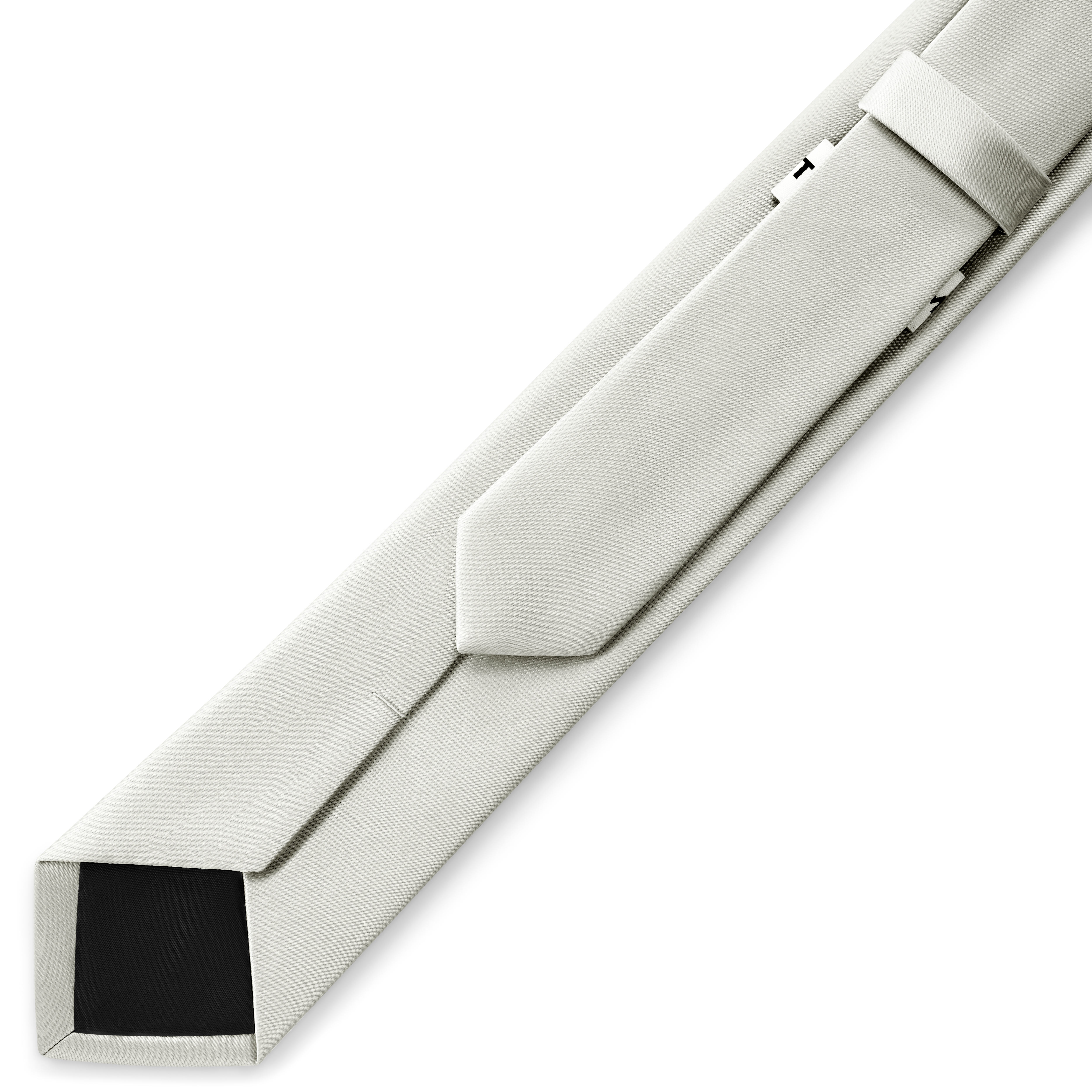 Lichtgrijze Smalle Satijnen Stropdas van 6 cm - 3