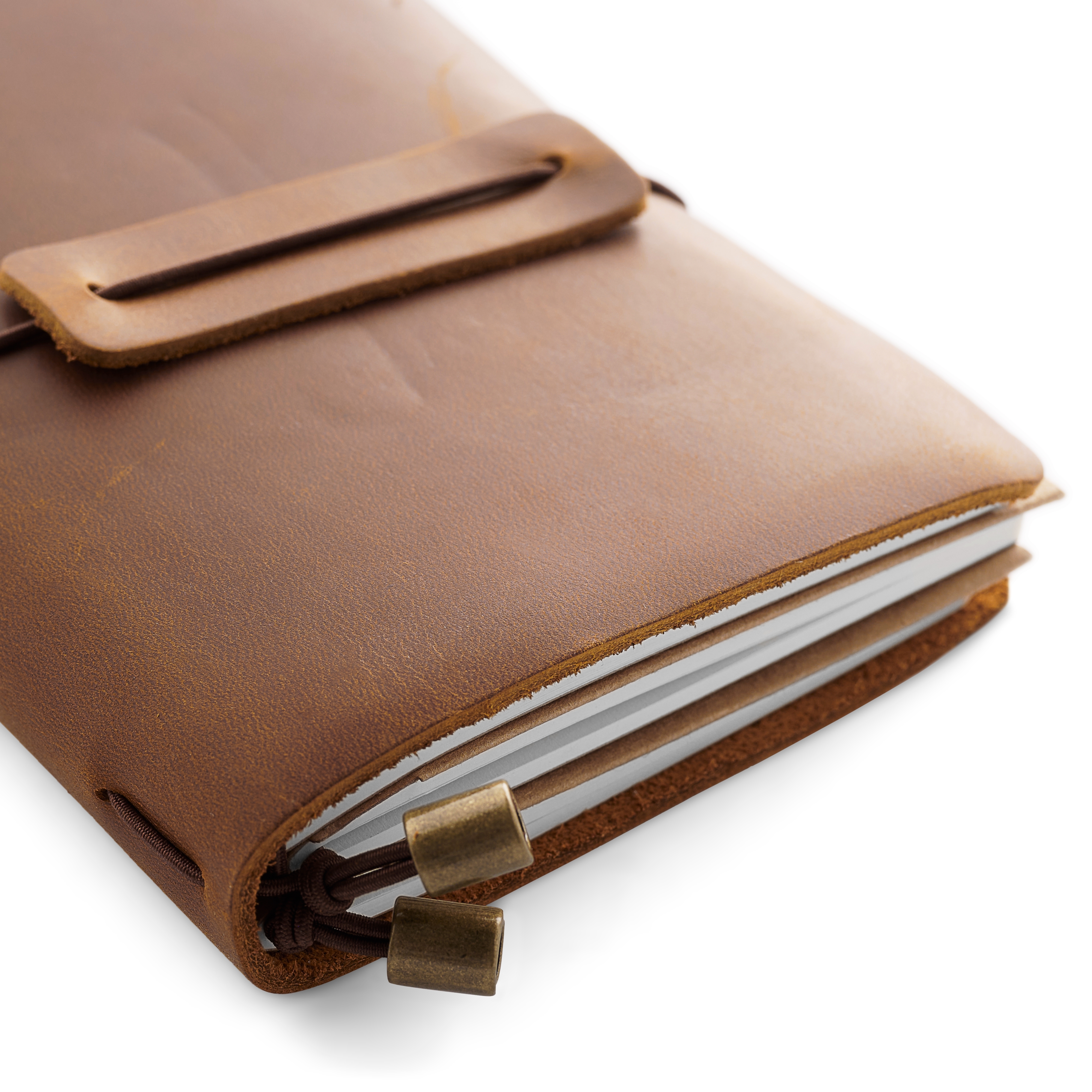 Užrašinė | Šviesiai ruda oda | Su lėktuvo formos sagtimi - 4