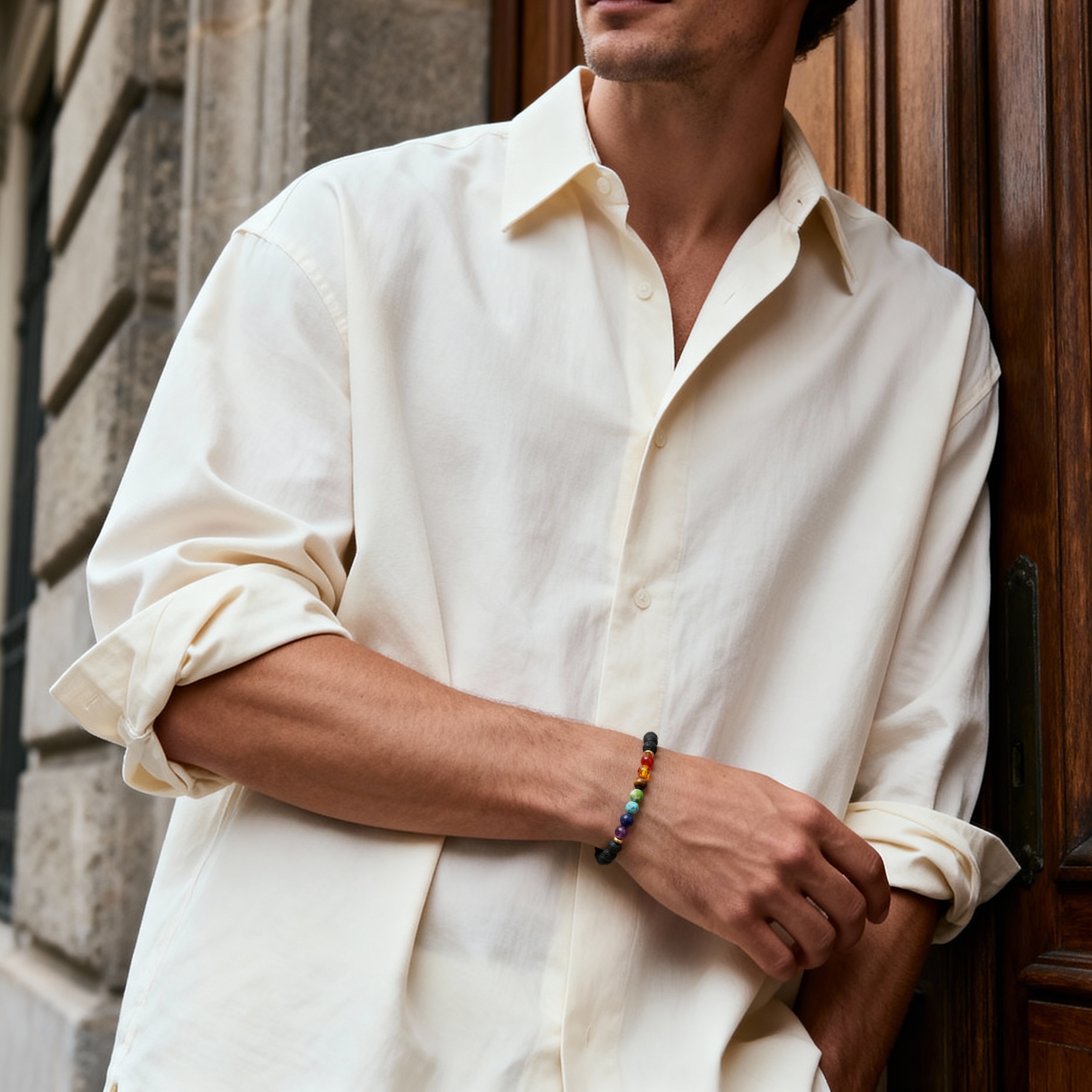 Čakru akmens pērlīšu aproce - 4