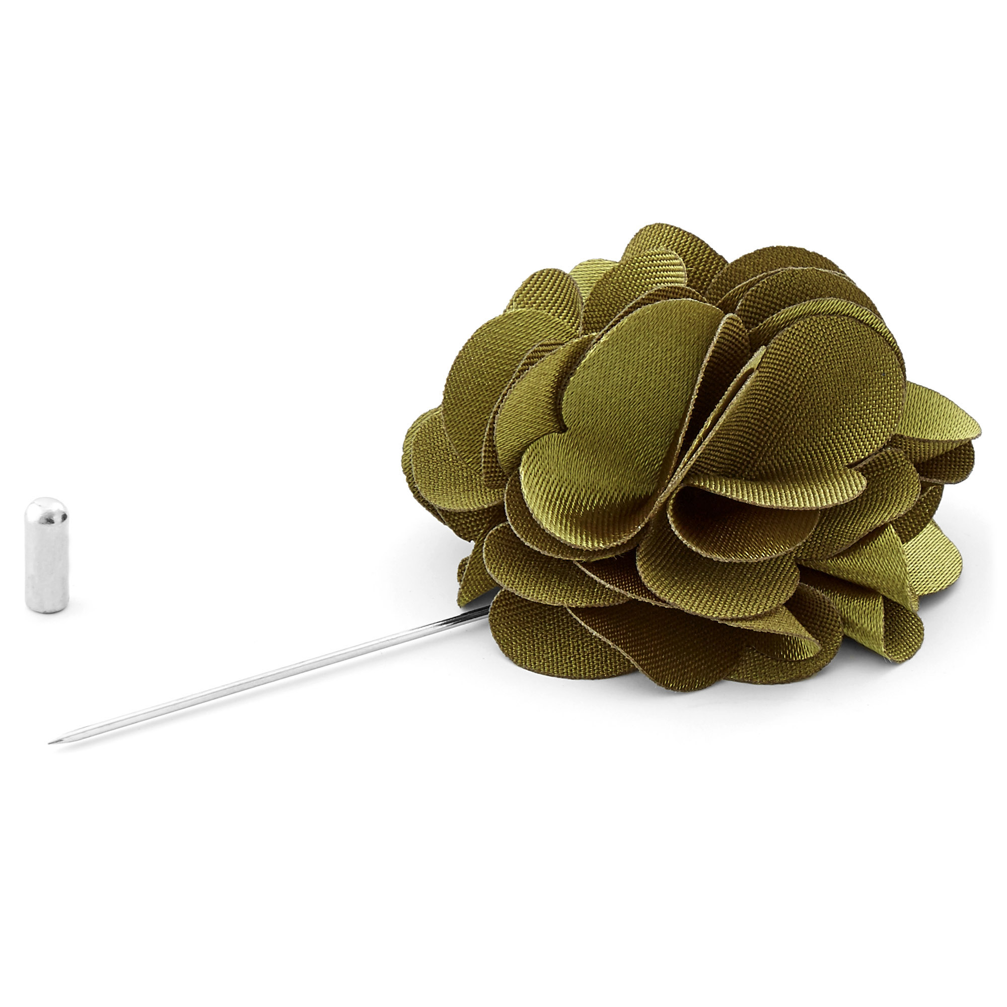 Luxuriöse Olivgrüne Blumen Reversnadel - 2
