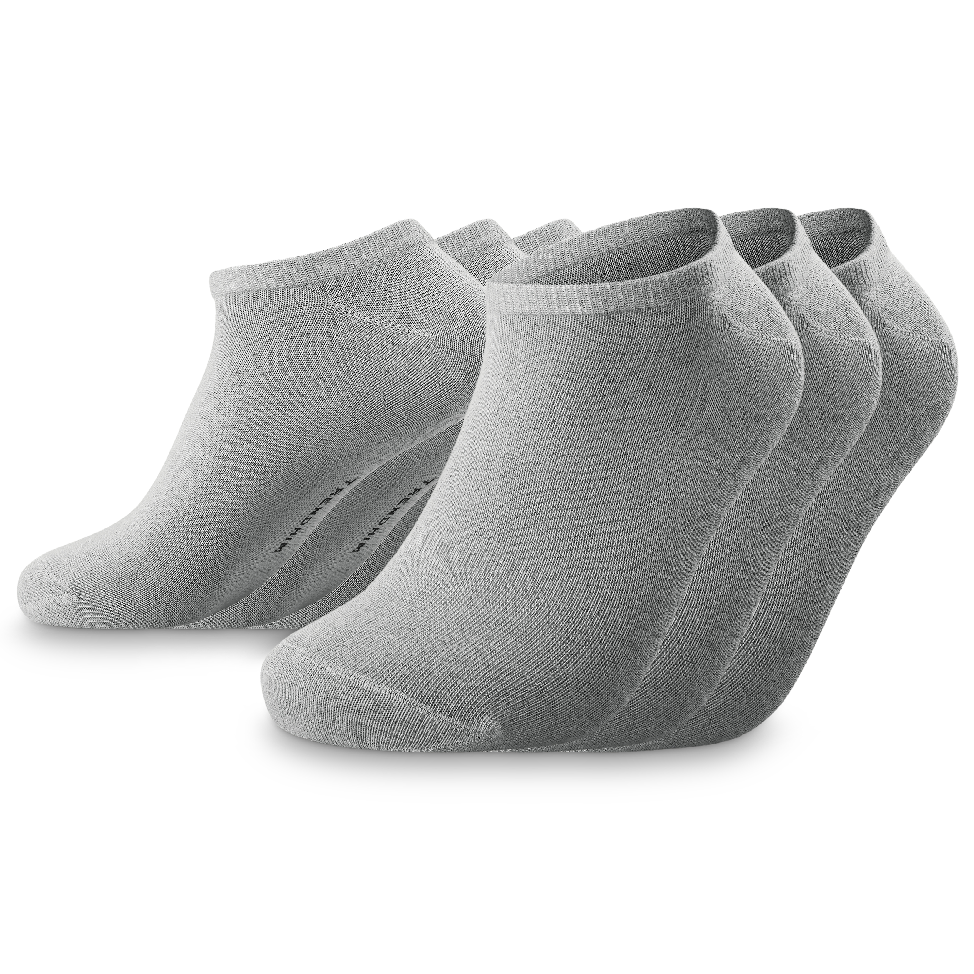 TrueFeel | Lot de 3 paires de socquettes gris clair en coton