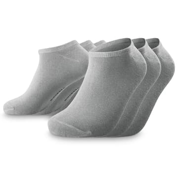 TrueFeel | Lot de 3 paires de socquettes gris clair en coton TrueFeel | Lot de 3 paires de socquettes gris clair en coton
