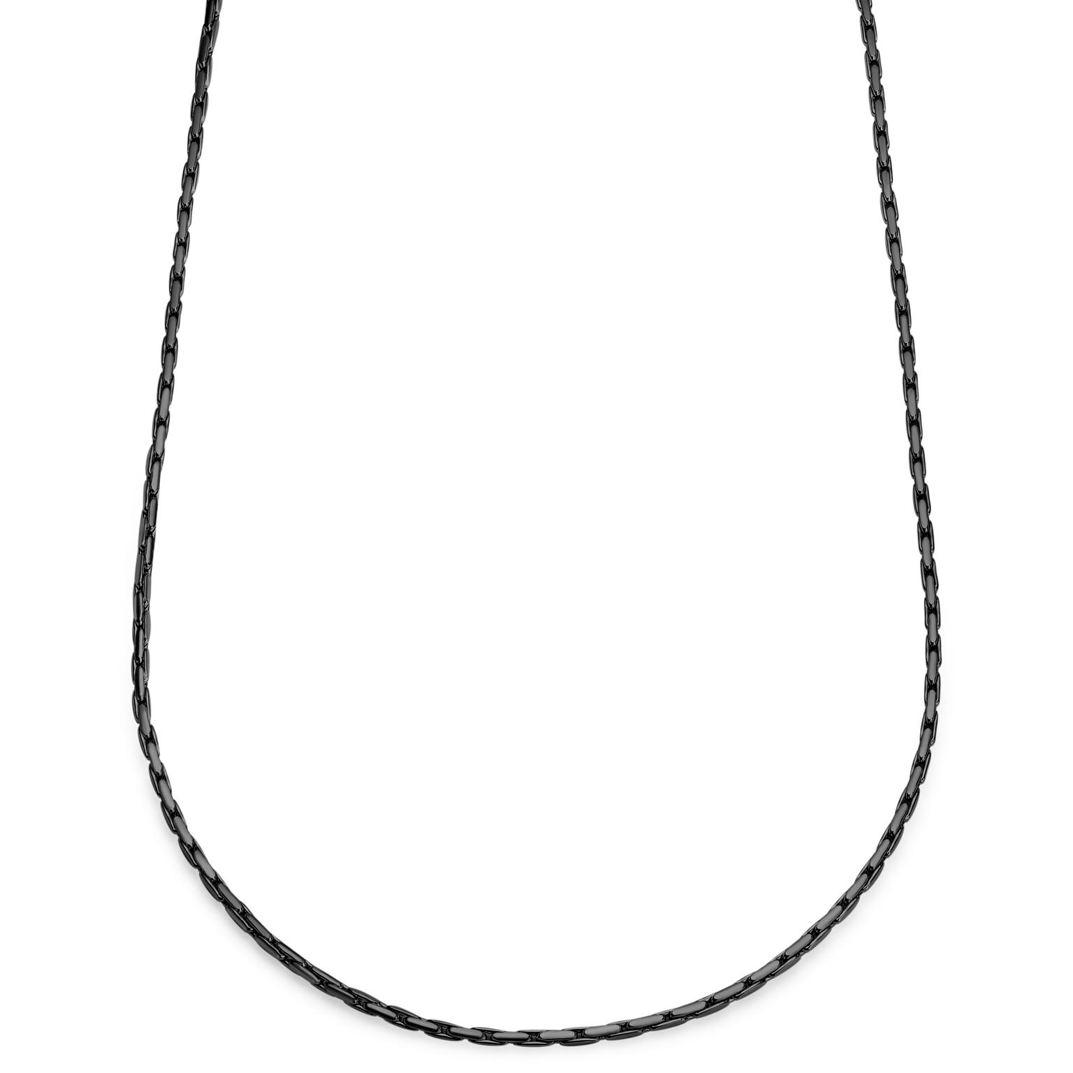 Essentials | 3 mm relvatooni mustast ristkülikulise lüliga ketist kaelakee Essentials | 3 mm relvatooni mustast ristkülikulise lüliga ketist kaelakee