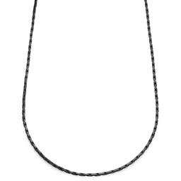 Essentials | 3 mm Gunmetal Black Rectangular Box Chain Necklace