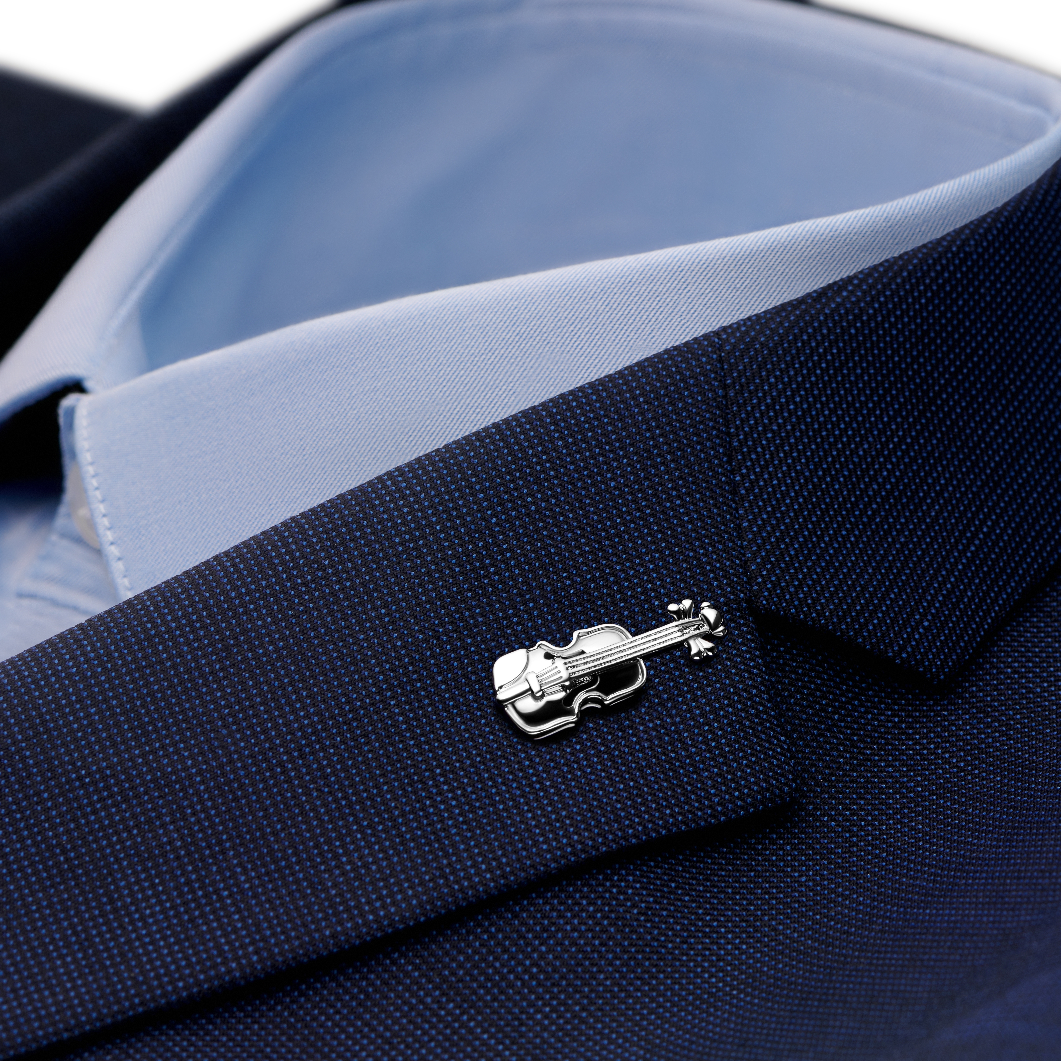 Echus | Broche Le violon couleur argent - 2