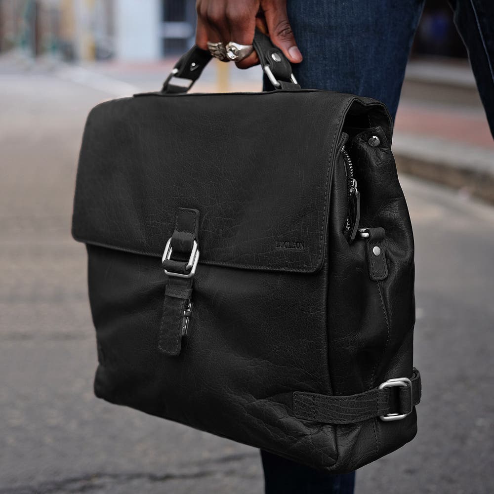 hover: Montreal Luxury Leather Black Satchel Bag hover: Montreal Luxury Leather Black Satchel Bag