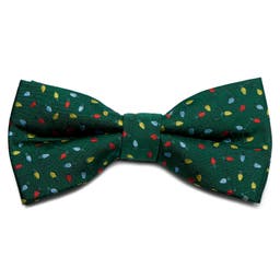 Green Christmas Lights Pre-Tied Bow Tie