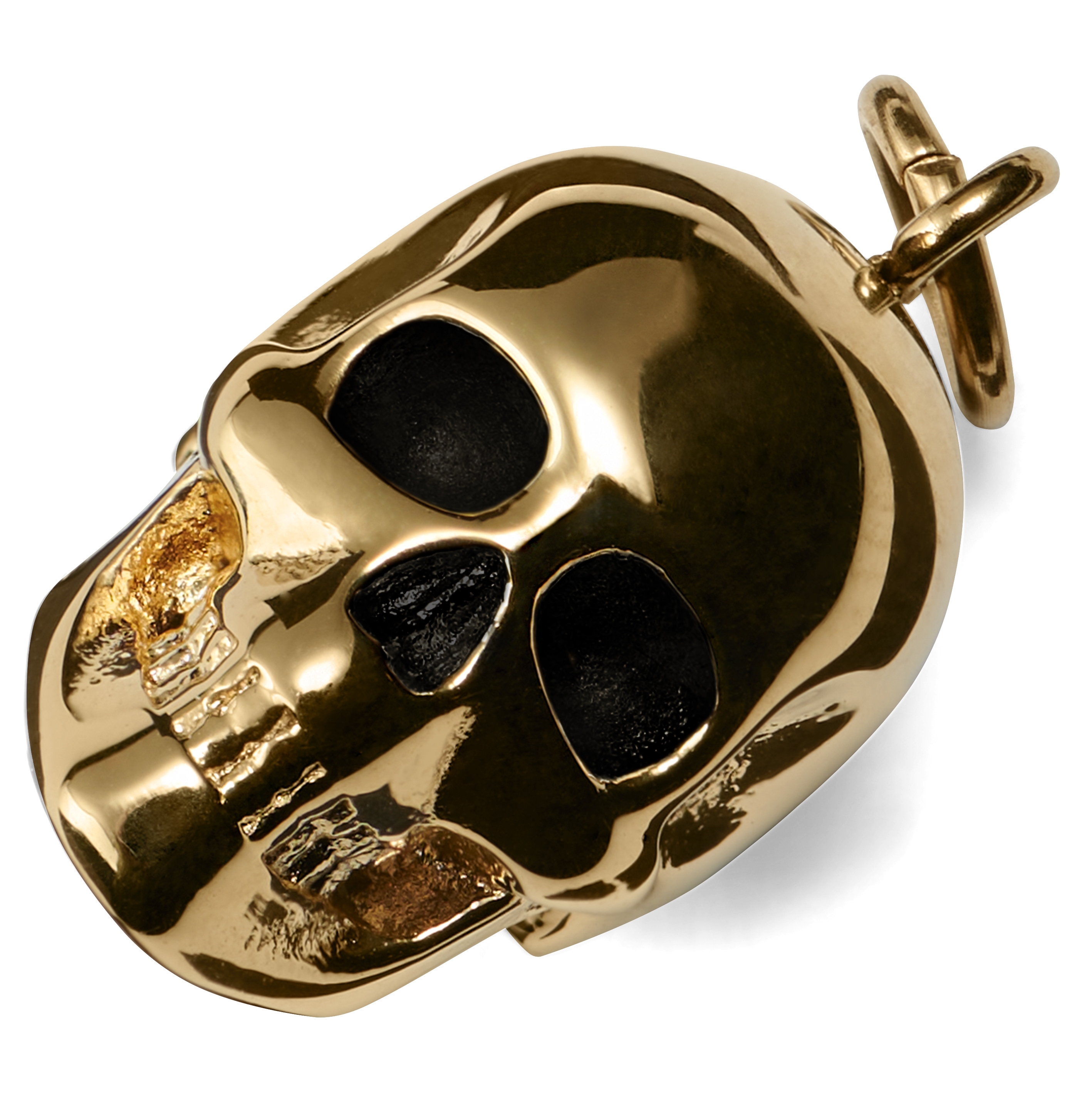 Gold-Tone Steel Skull Charm - 3