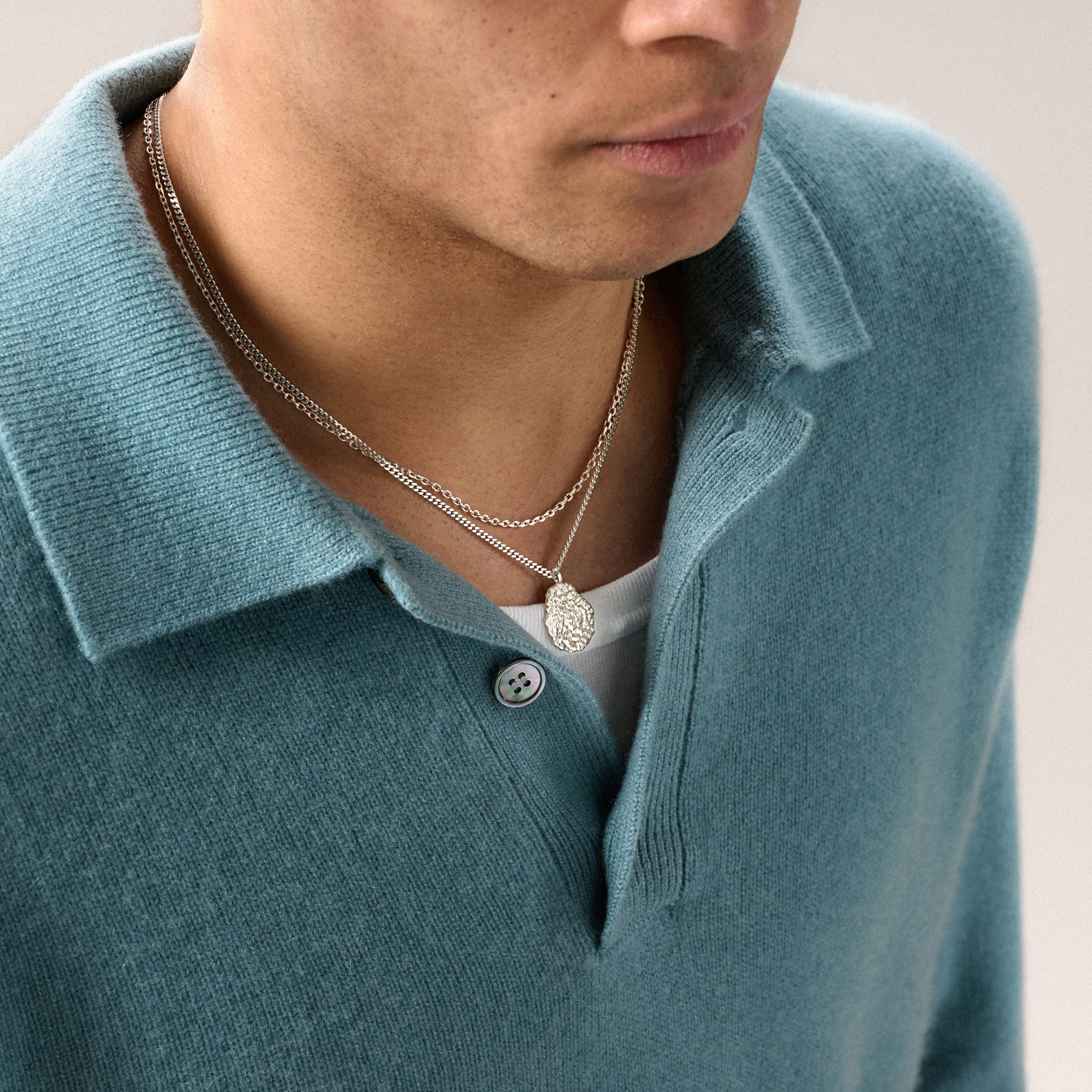 Rustic | Collier conique en argent sterling 925 brut & sans revêtement - 2