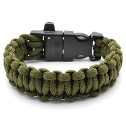 Army Green Paracord Firestarter Bracelet