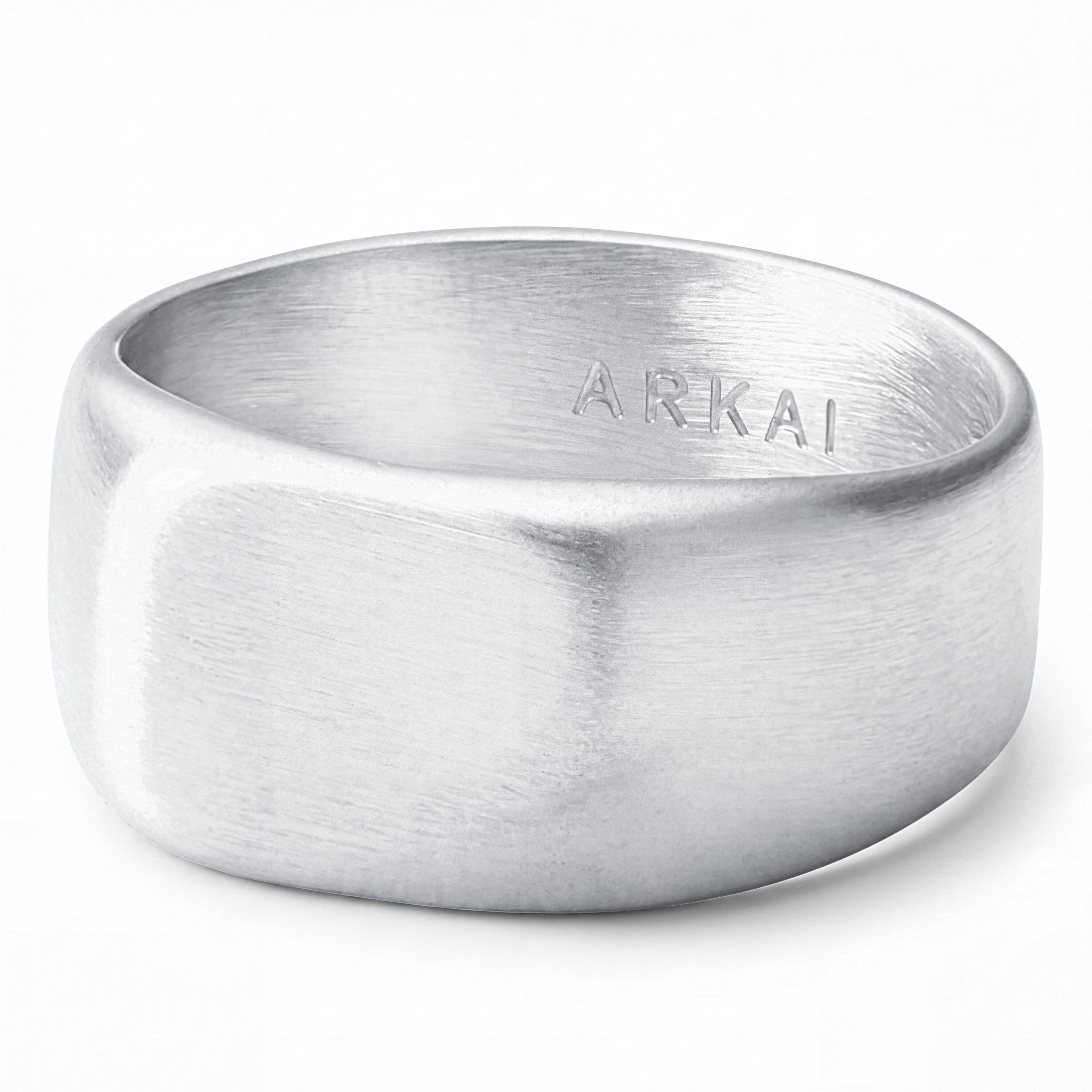 Organic | Slate Siegelring aus versilbertem Edelstahl Organic | Slate Siegelring aus versilbertem Edelstahl