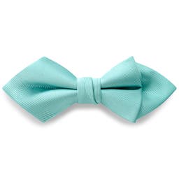 Baby Blue Pre-Tied Grosgrain Diamond Tip Bow Tie