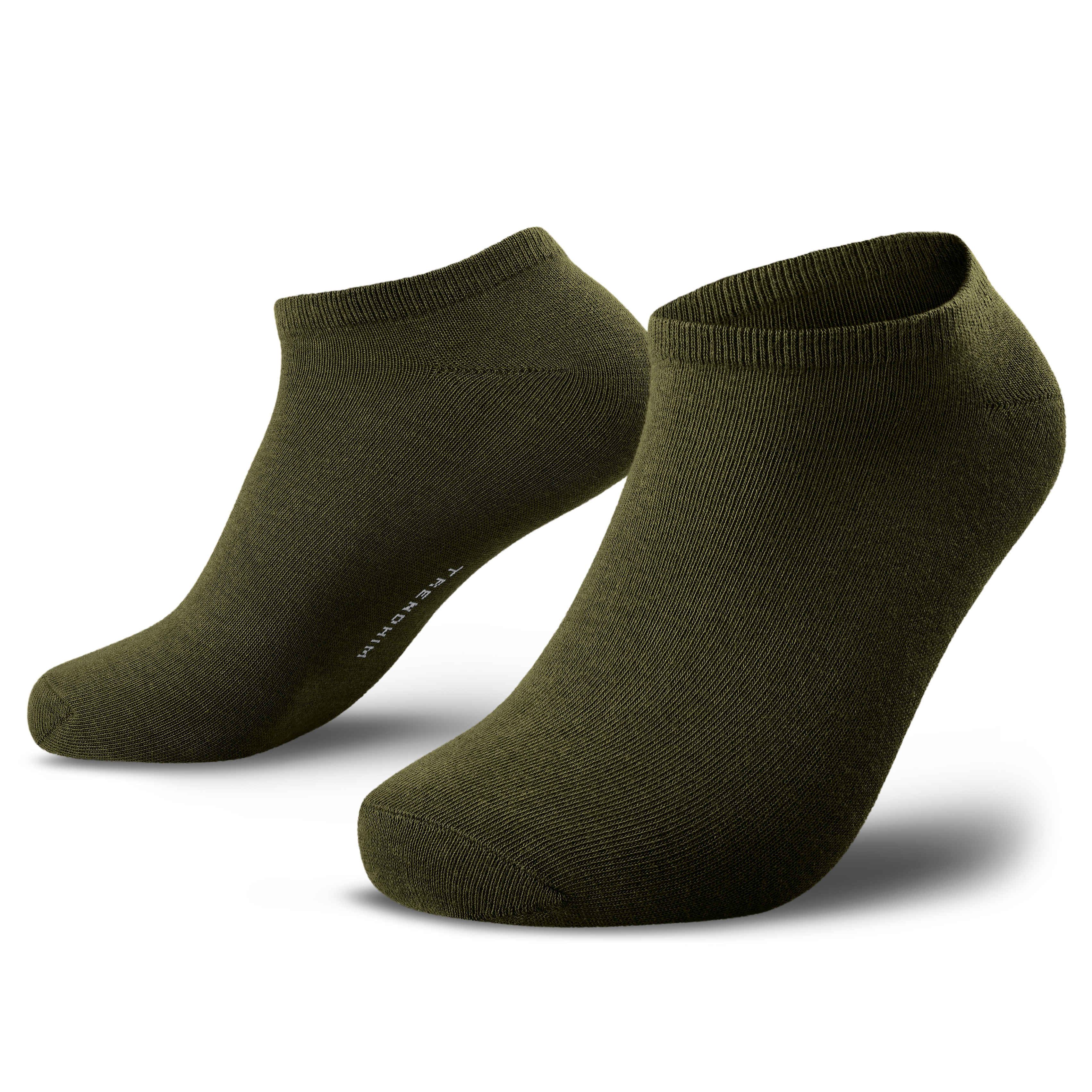 TrueFeel | Olivově zelené bavlněné kotníkové ponožky - 1