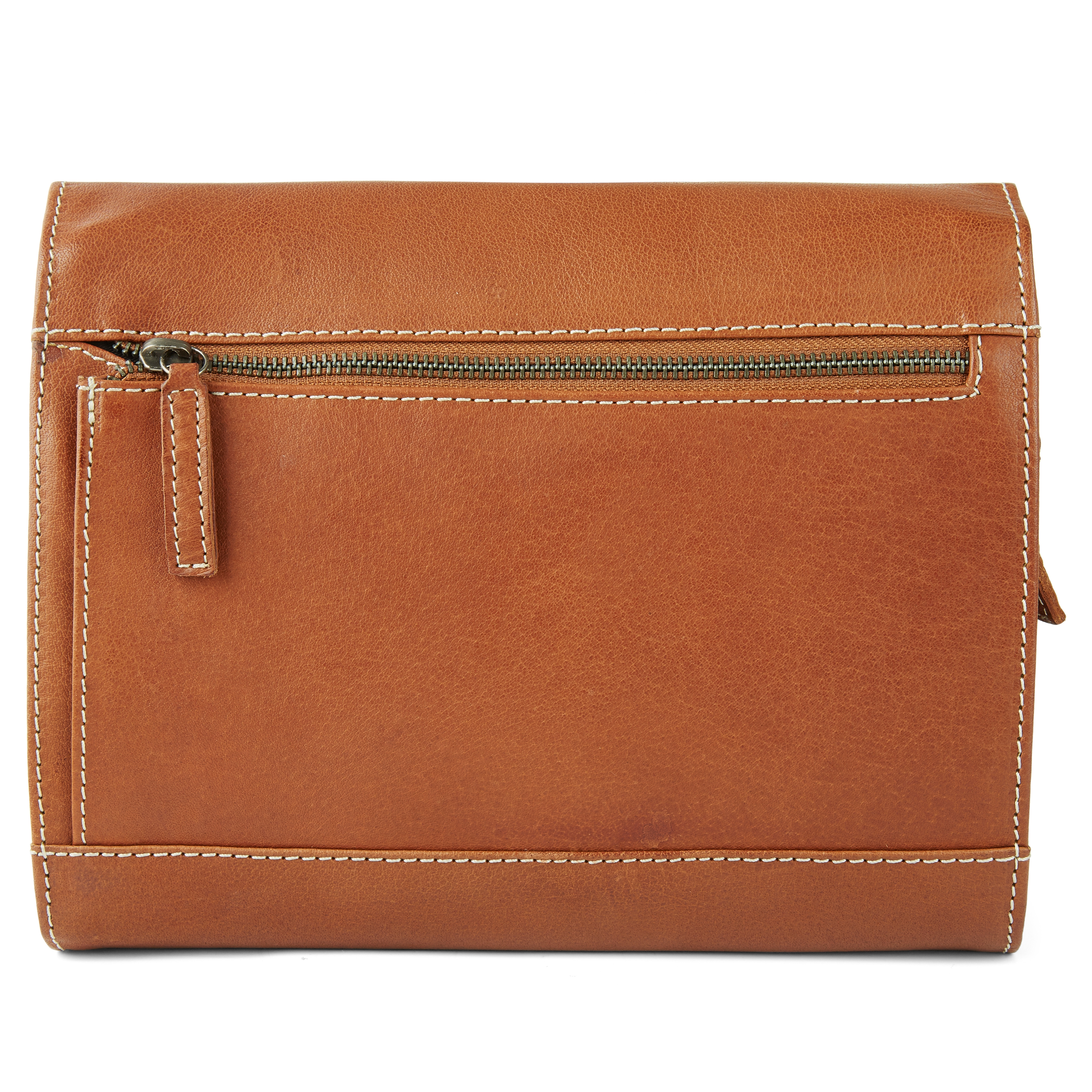 Kellanruskea Oxford-ripustettava toilettilaukku - 2