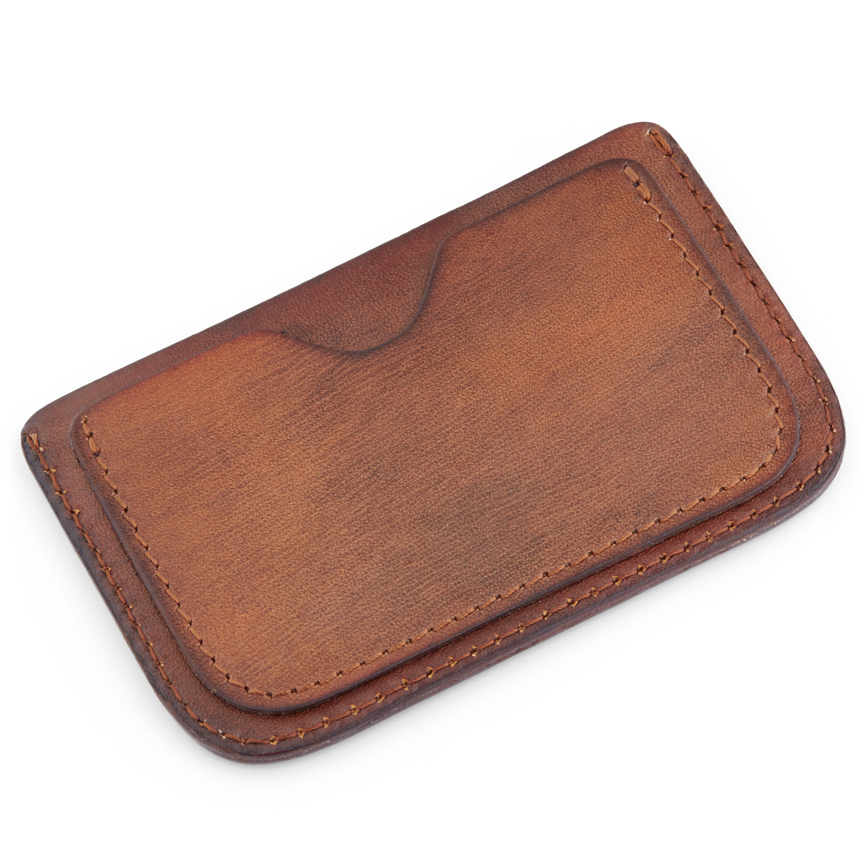 Karjapaimenen ruskea Fergus-korttikotelo, nahkaa - 5