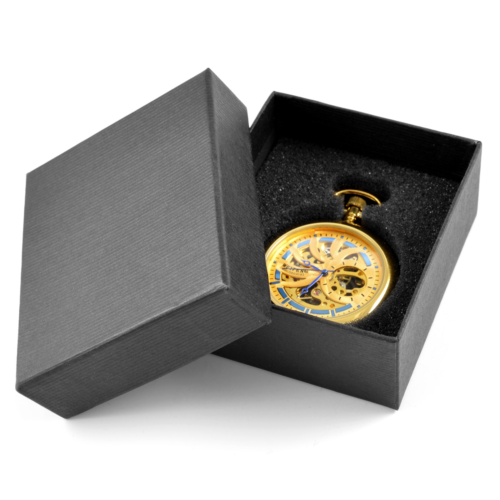 Gold Coloured Aztec Mechanical Pocket Watch - 2