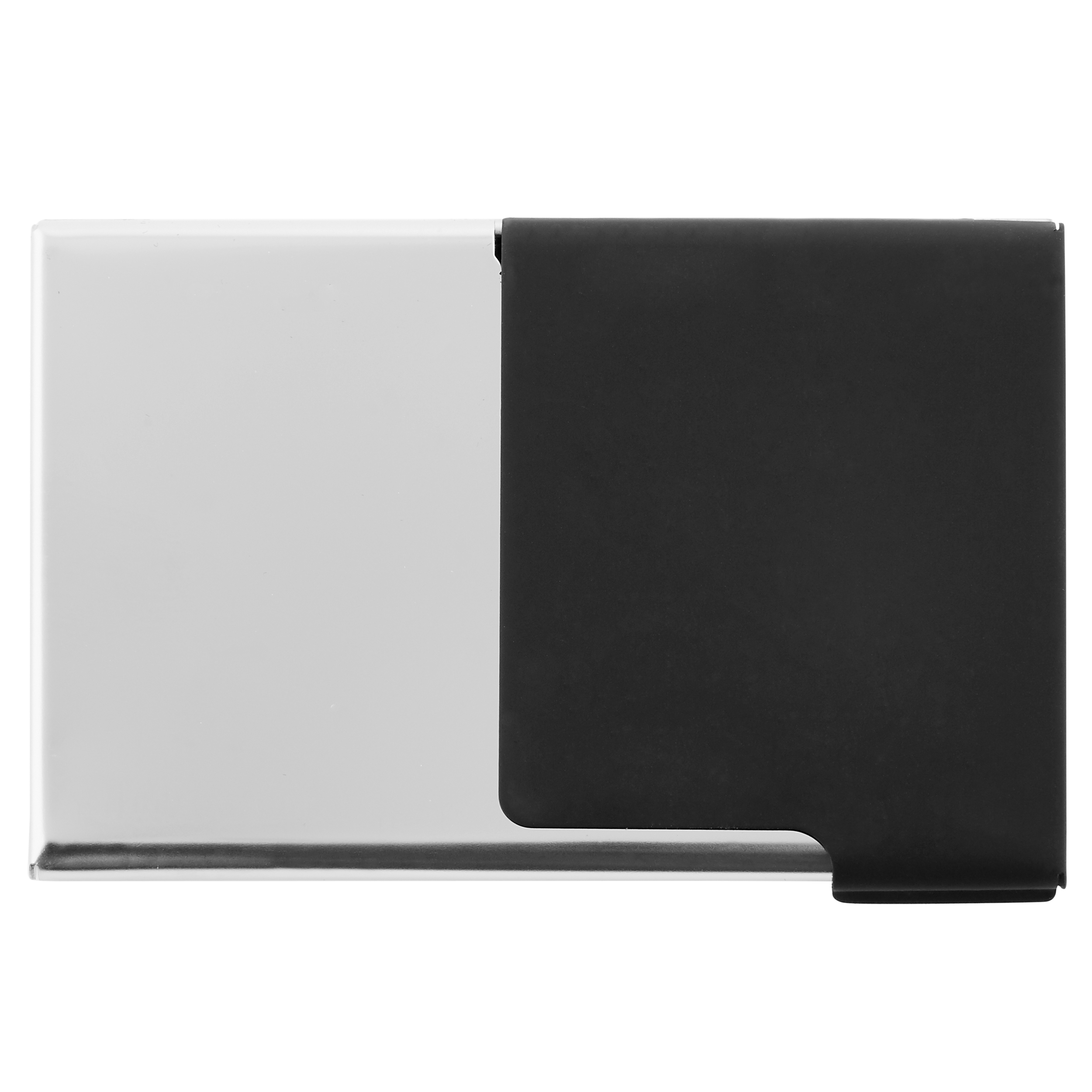 Zwarte en Zilverkleurige Dunne Kaarthouder - 1