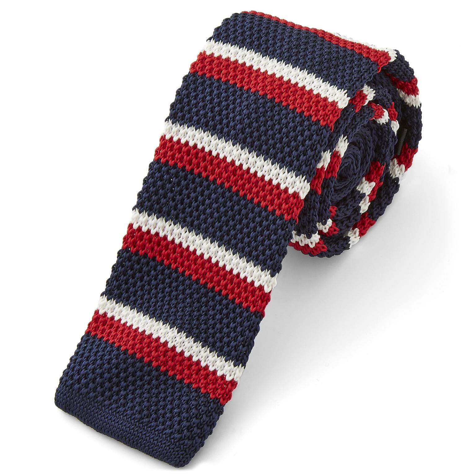 Blue & Red Knitted Tie Blue & Red Knitted Tie