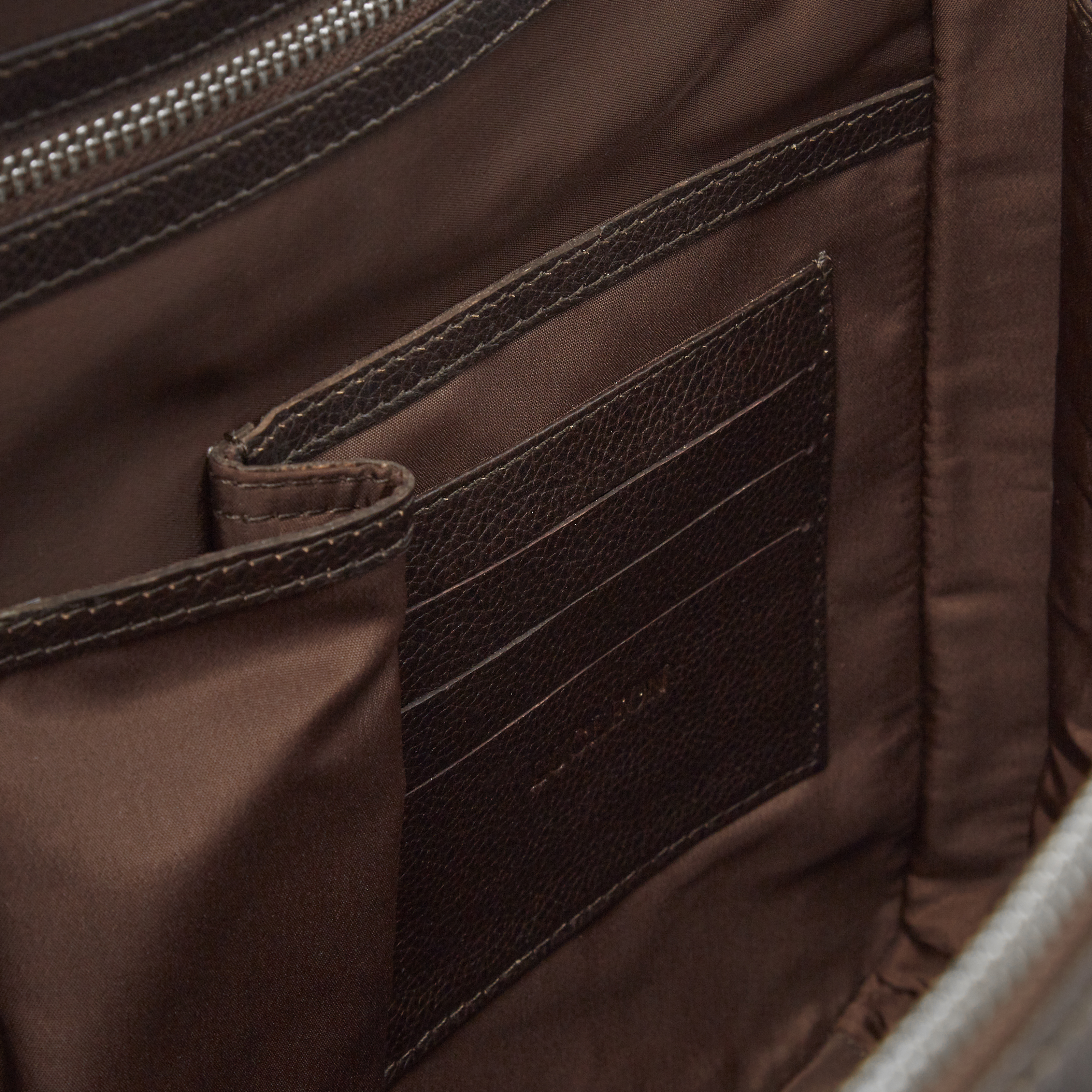 Scott Dunkelbraune Leder Laptop Aktentasche - 17
