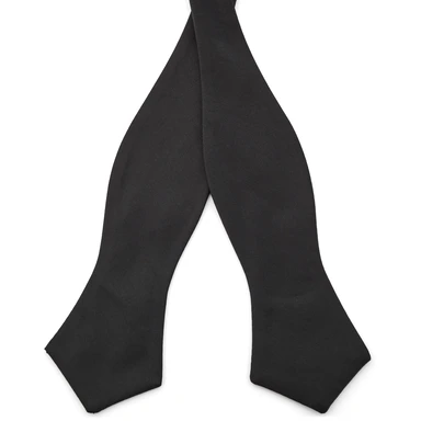 Schwarze Spitz Zulaufende Selbstbinder Fliege Schwarze Spitz Zulaufende Selbstbinder Fliege