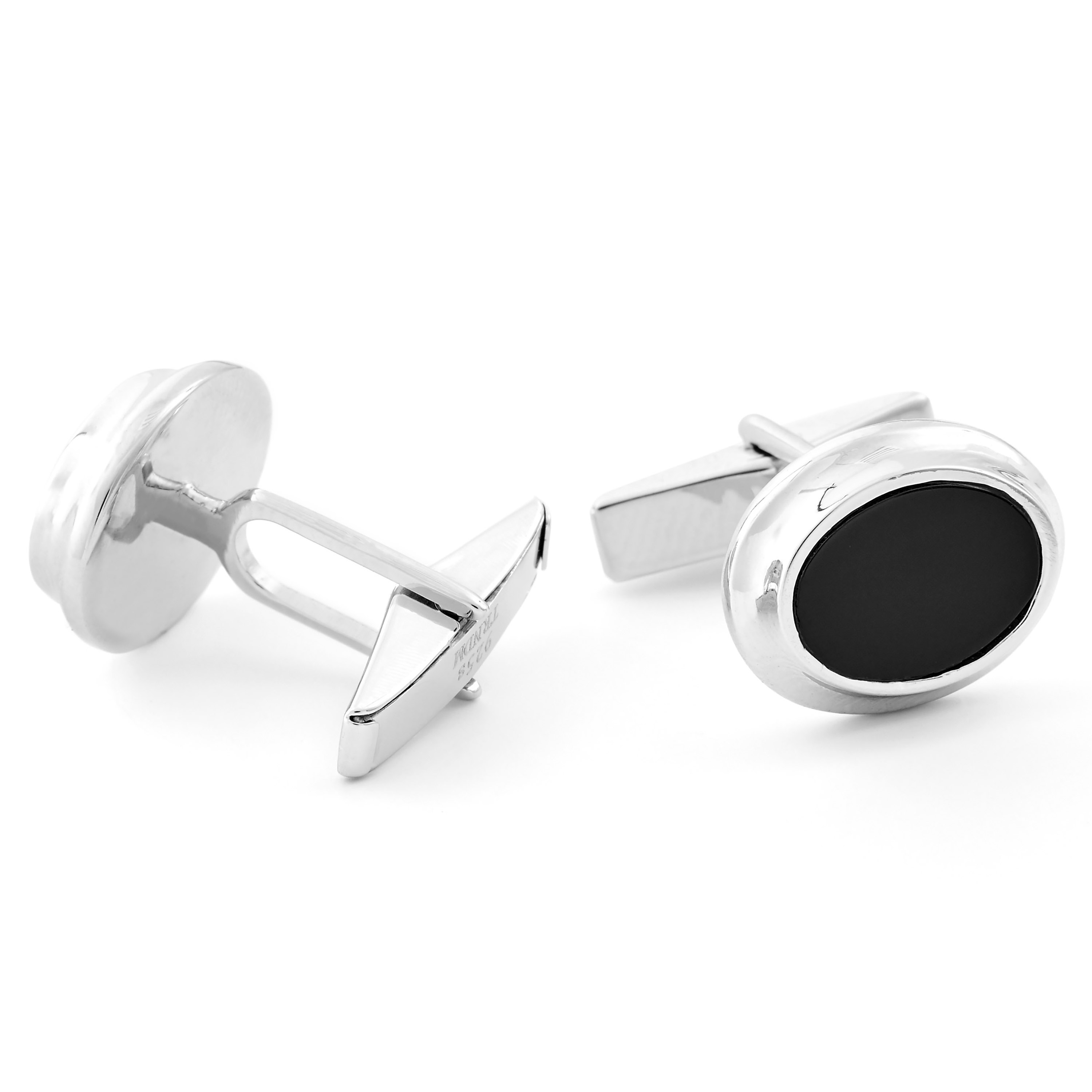 Black Oval 925s Silver Set - 4