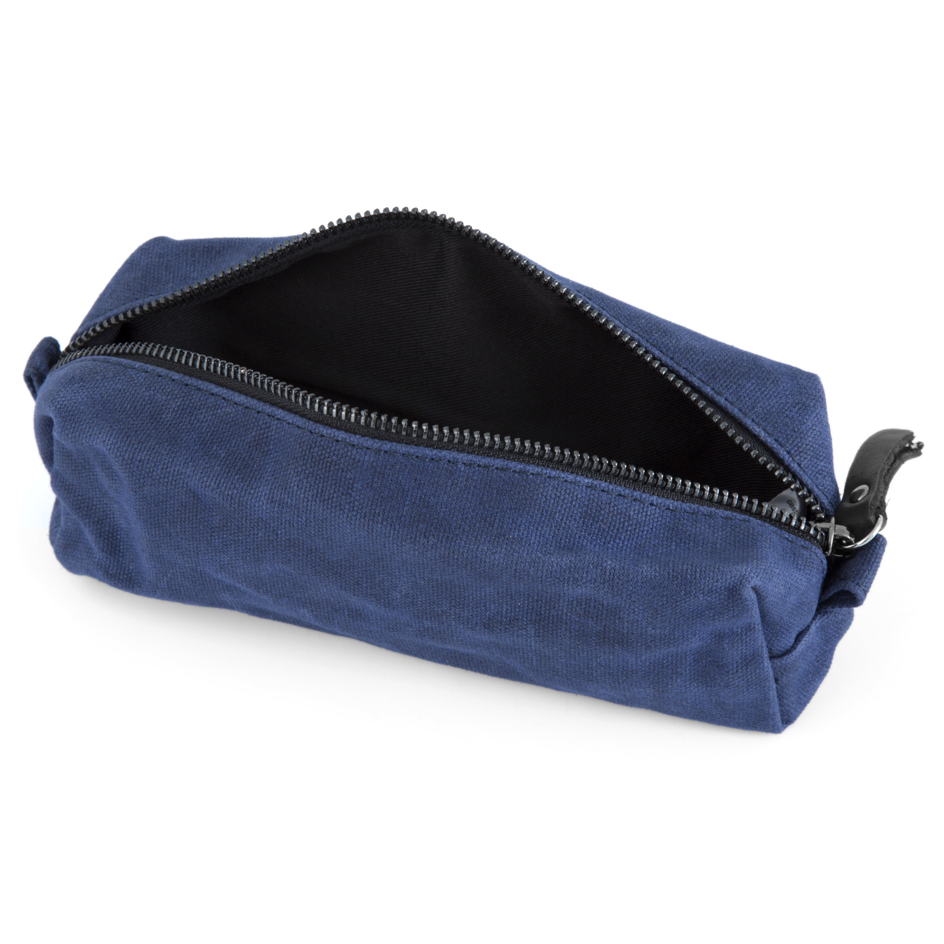 Marineblå Mini Toalettmappe av Vokset Kanvas - 2