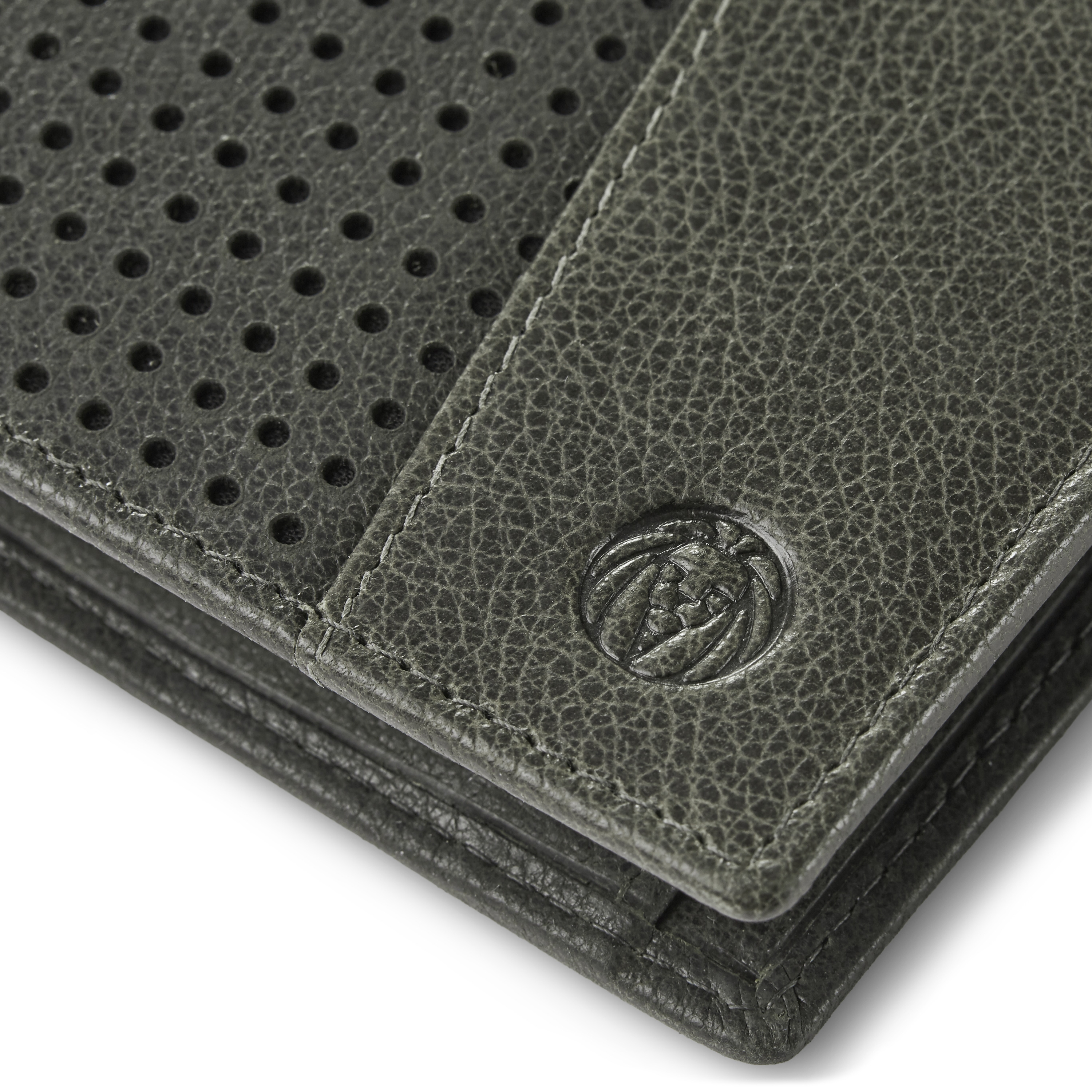 Licio Dotty Brown-Grey RFID Leather Wallet - 9