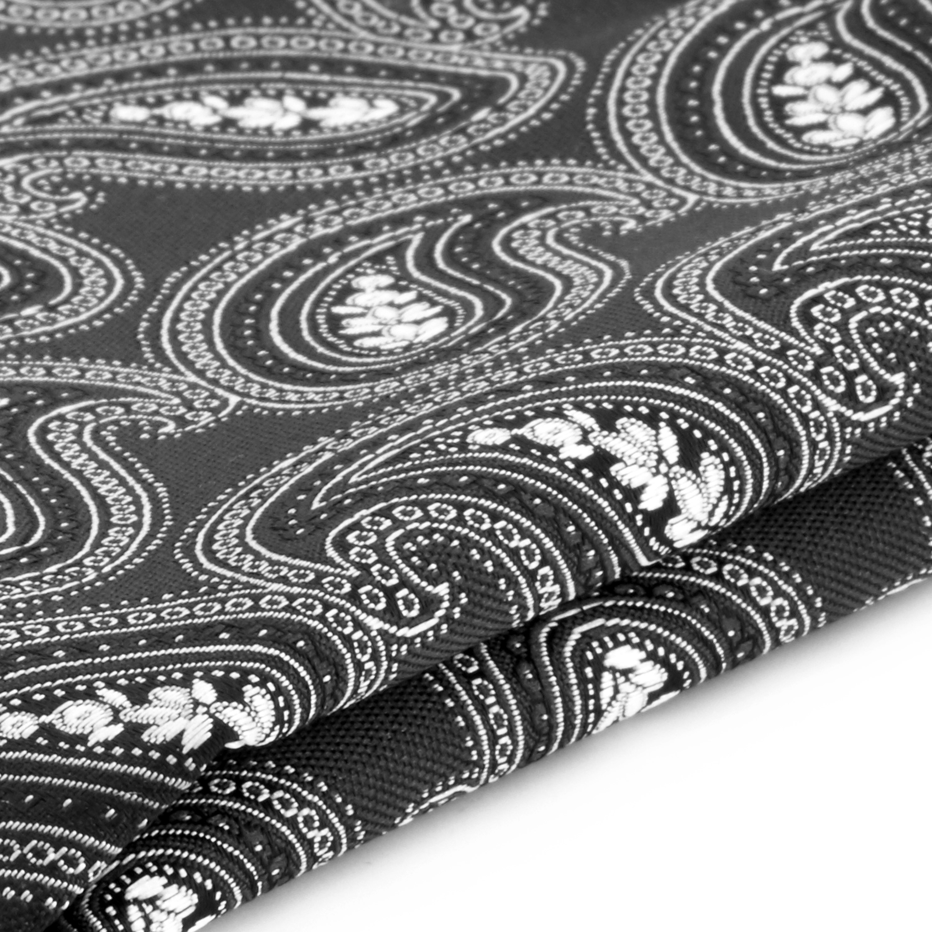 Μαύρο Μαντήλι Τσέπης με Λαχούρια - 2