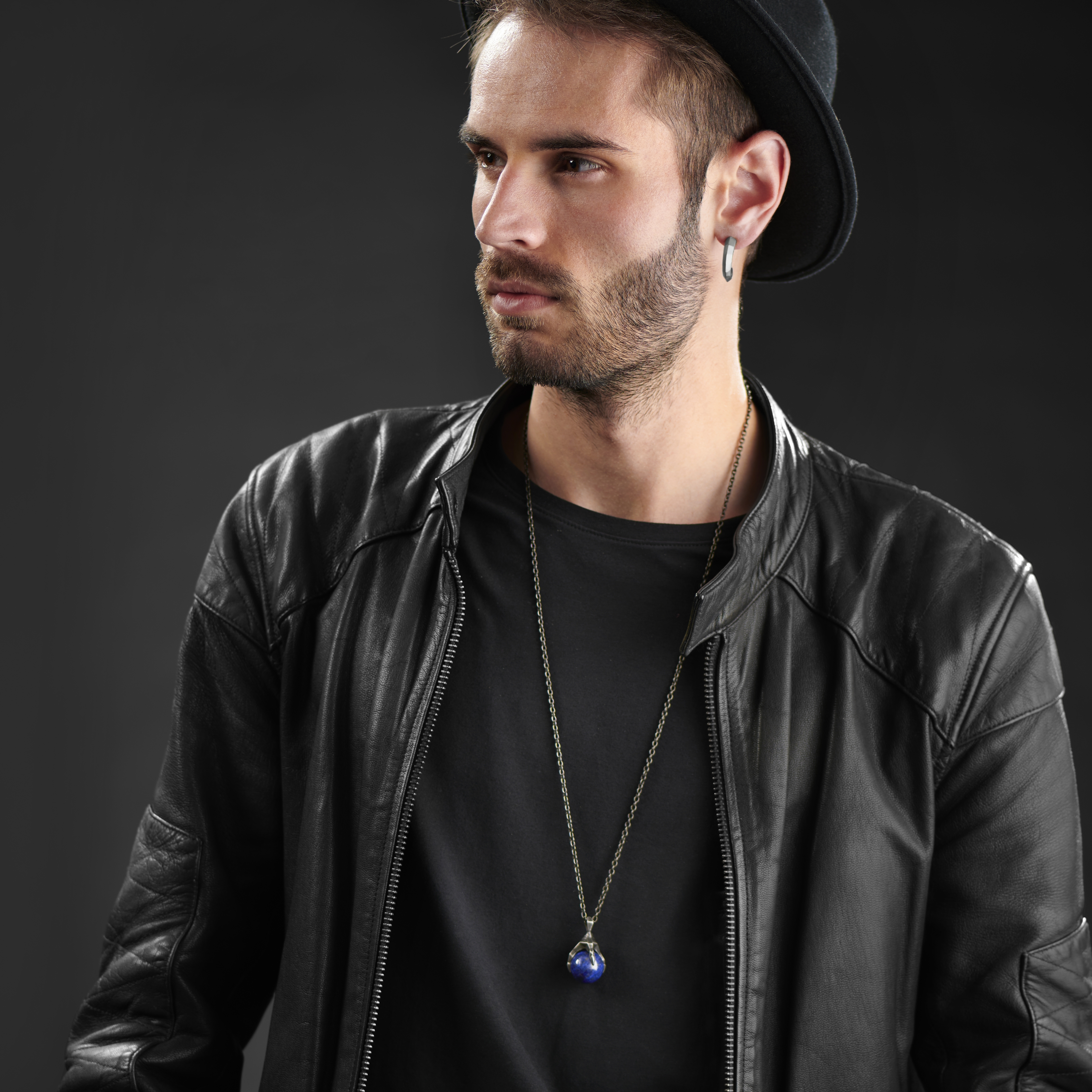 Naszyjnik Jax ze stalowym pazurem i niebieskim kamieniem - Edycja limitowana - 6