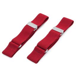 Slim Crimson Sleeve Garters