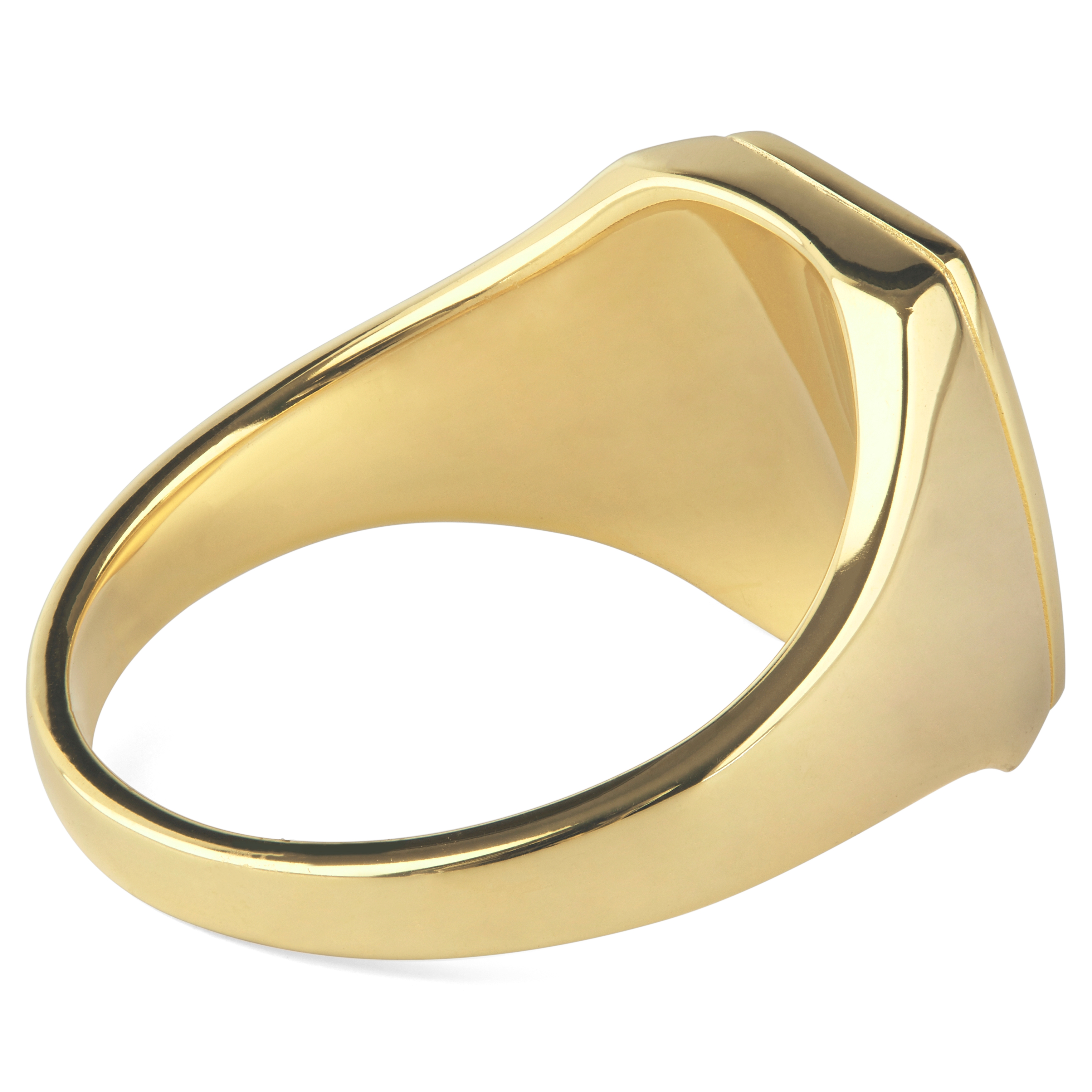 Anello in argento 925 con occhio di tigre placcato in oro - 3