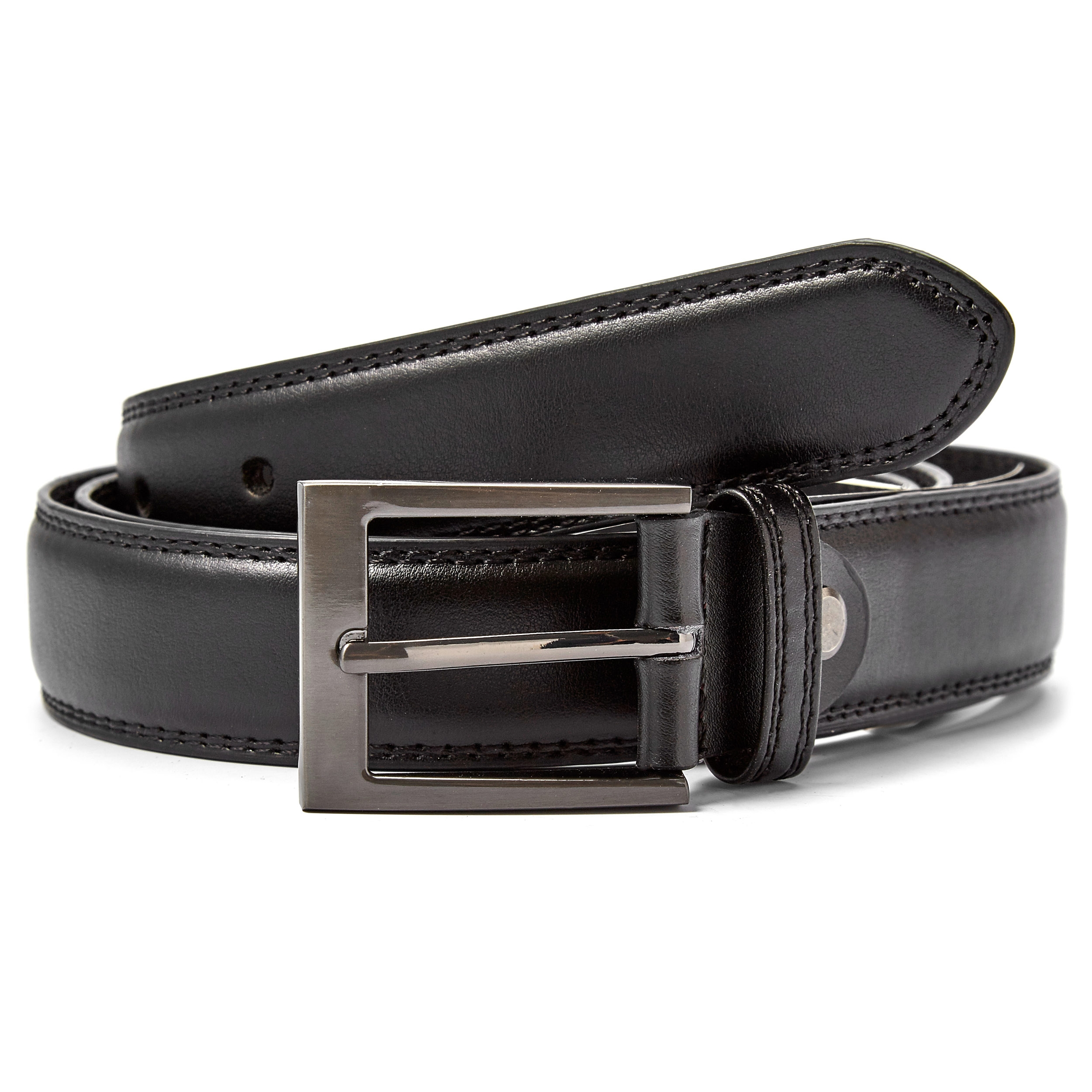 Asiallinen musta nahkavyö - 1