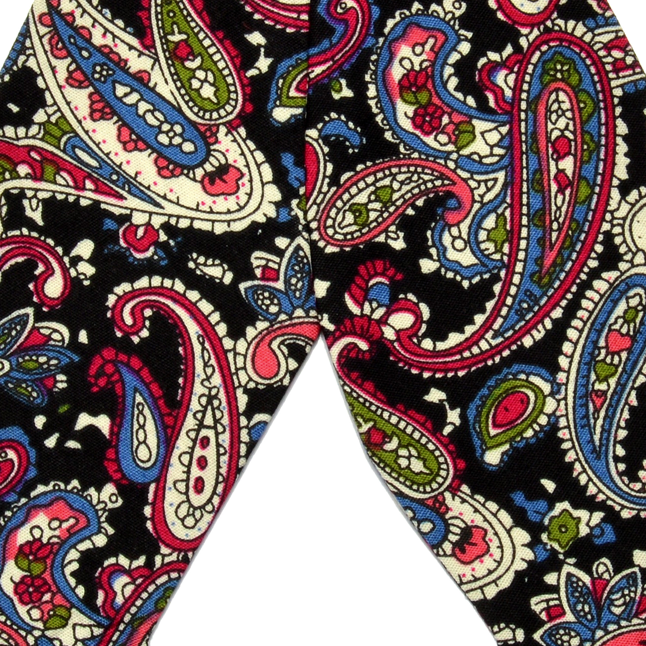 Blå/Rød Retro Bomulds Selvbinder Butterfly - 2