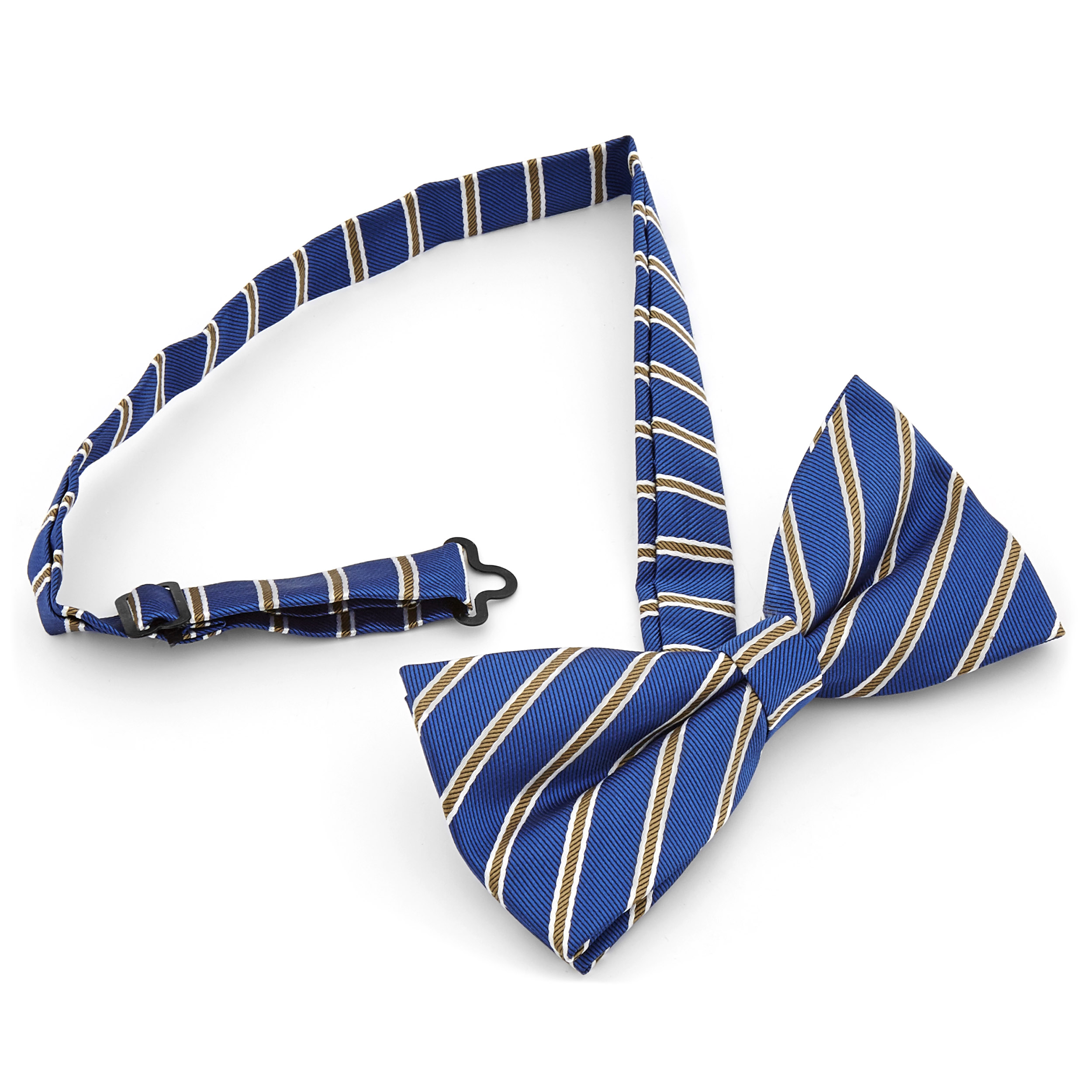 Pajarita azul con rayas doradas - 2