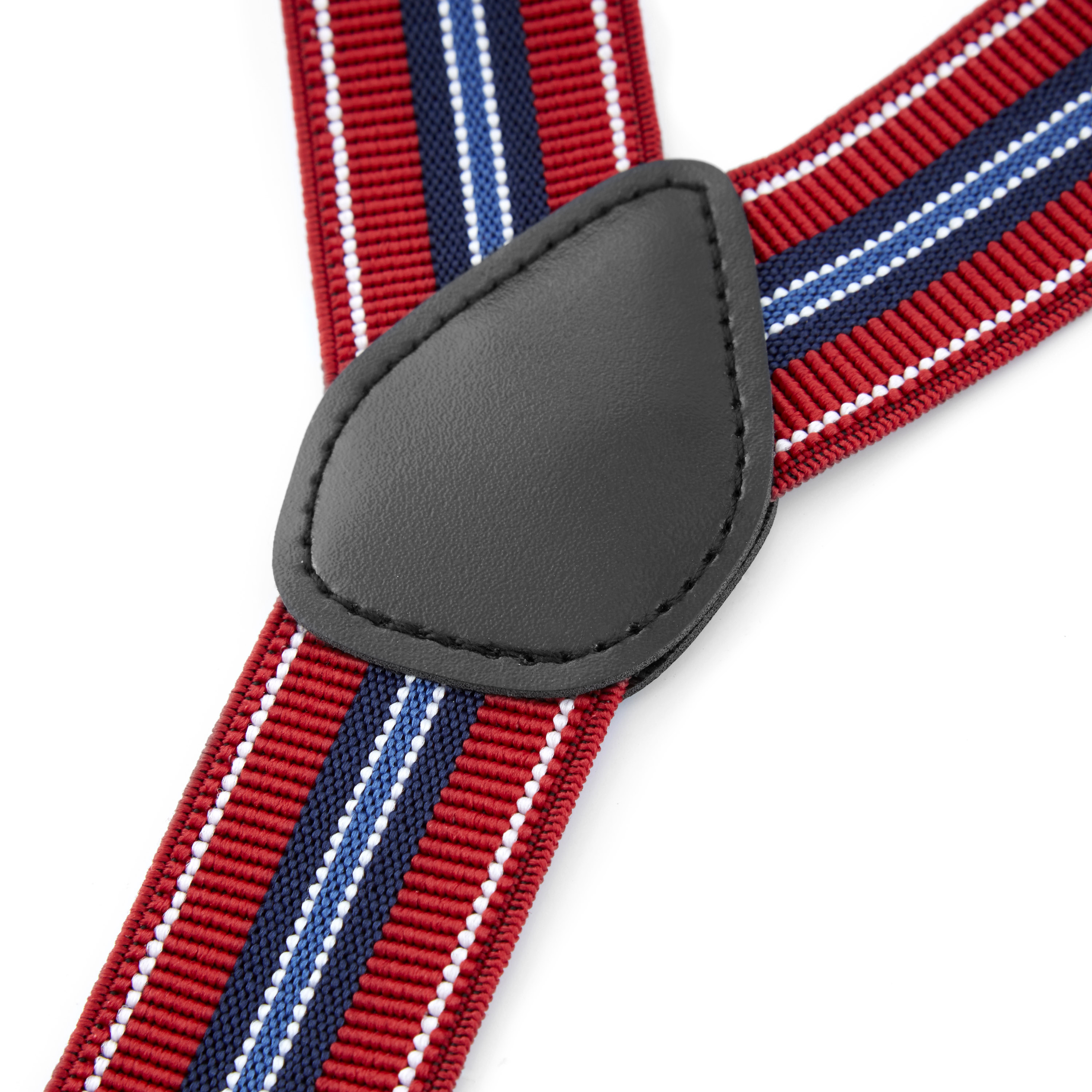 Suspensórios ás Riscas Azuis, Vermelhos e Brancos - 3