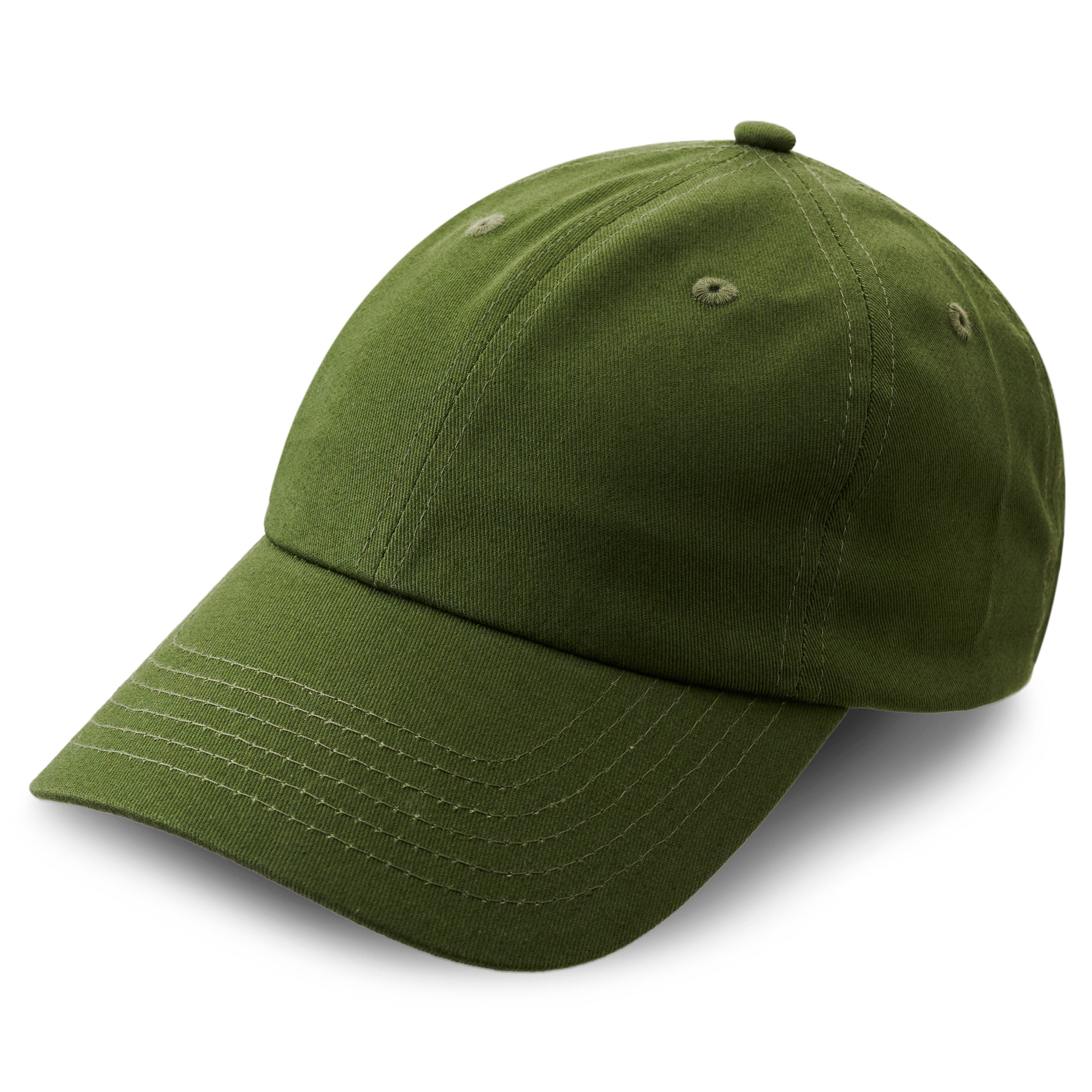 Gorra suave de algodón orgánico verde Gorra suave de algodón orgánico verde