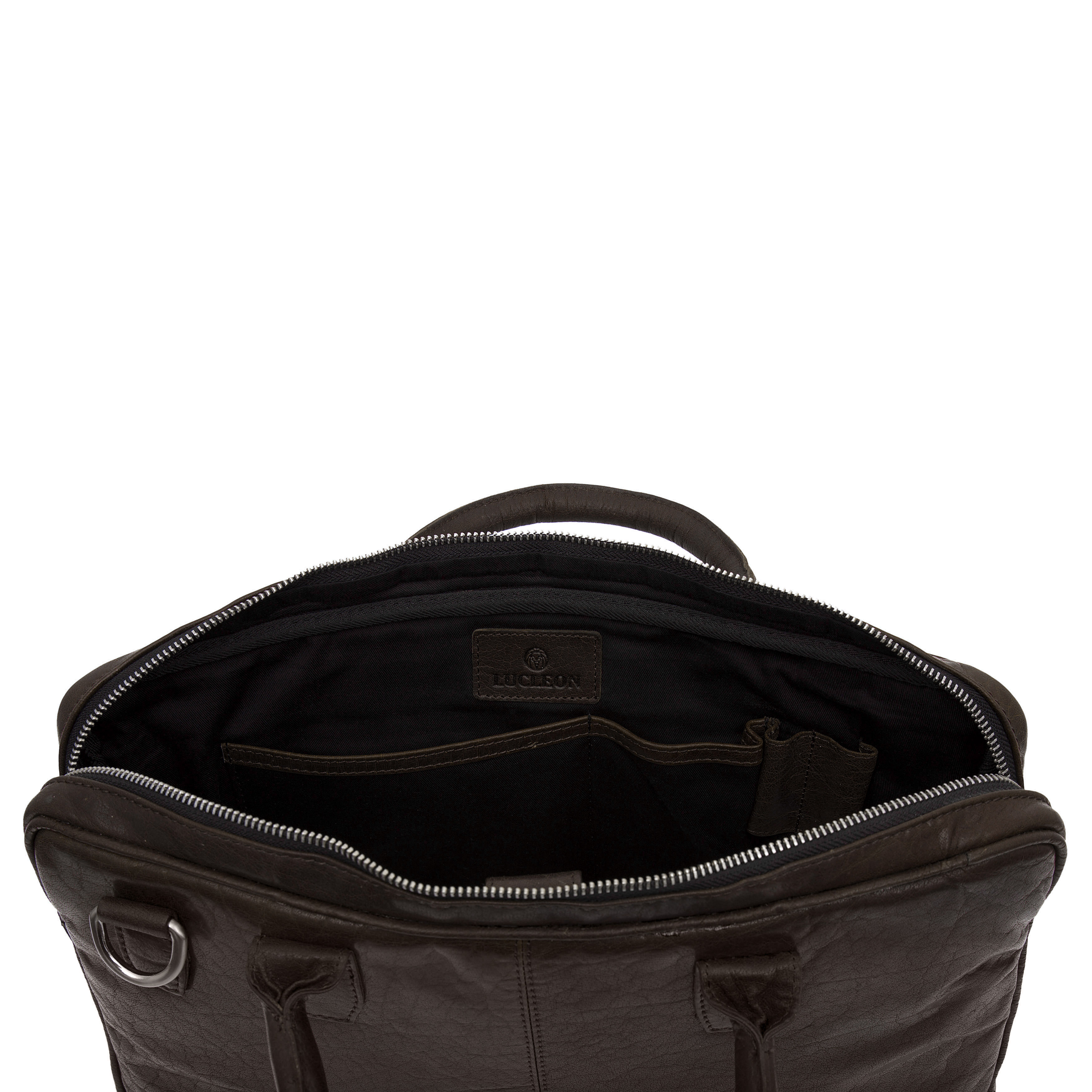 Montreal Dunne 13" Executive Bruine Leren Tas - 8