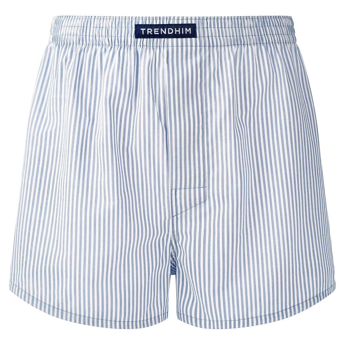 AirFeel Striped White Loose-fit Encased Cotton Boxers In stock