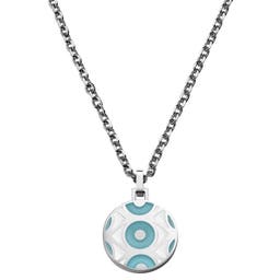 Evil Eye | Silver-tone Baby Blue Necklace