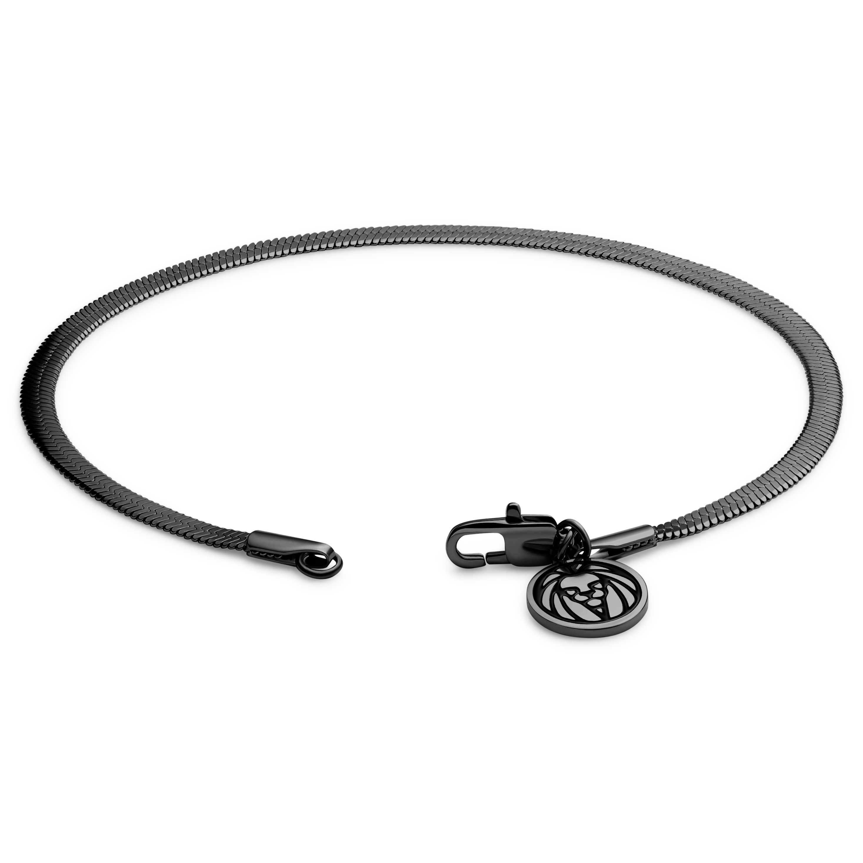 Essentials | 3 mm spiżowo-czarna bransoletka jodełka - 3