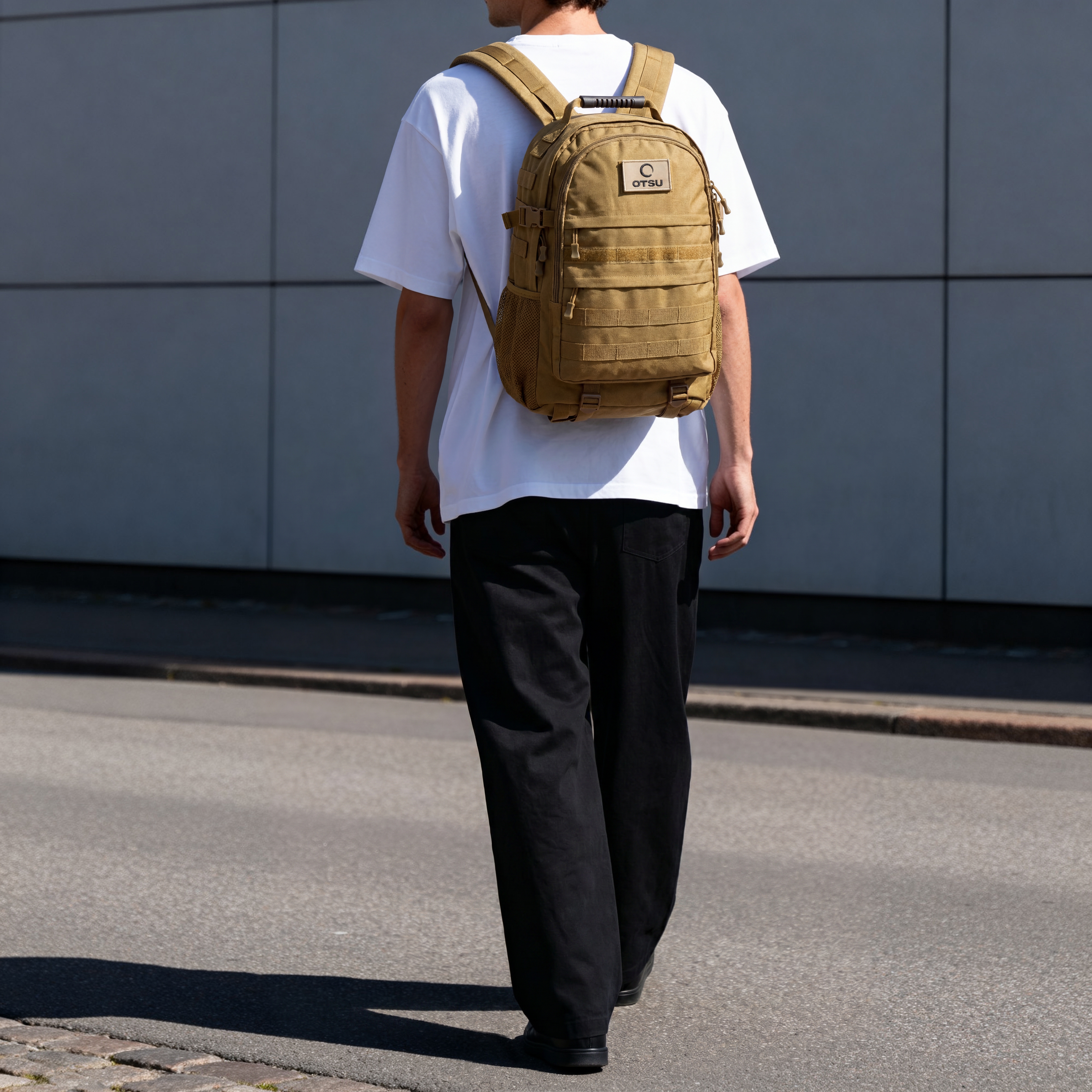 Expedition | Tan 35L Multi-Compartment Tactical Backpack with Patch Panel - 4