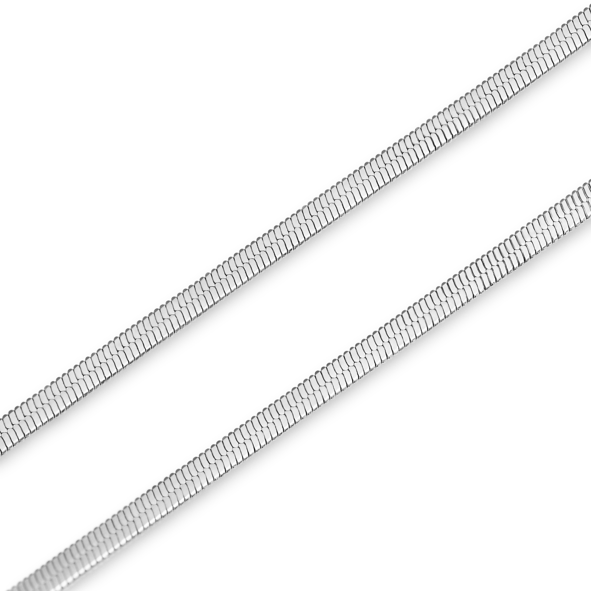 Essentials | Verižna zapestnica Herringbone v srebrni barvi, širine 2 mm - 4